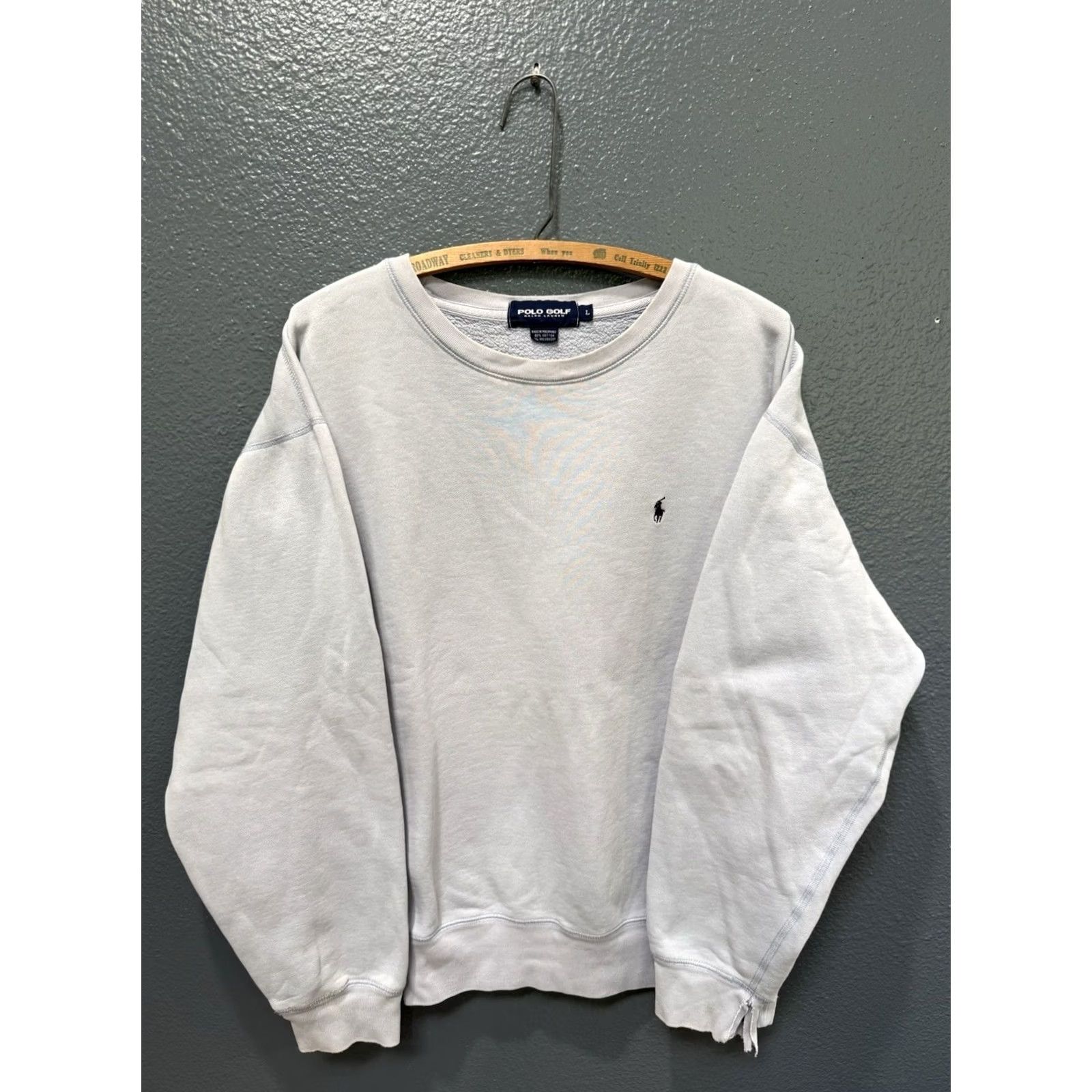 Polo Ralph Lauren VINTAGE Polo Ralph Lauren Sweatshirt Large Pale Blue Cotton Pony 90’s Men’s Size US L / EU 52-54 / 3 - 3 Thumbnail