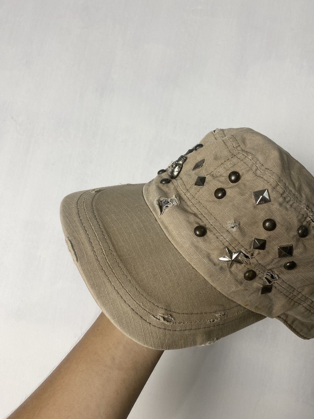 Beauty Beast × Hysteric Glamour × If Six Was Nine Cadet Distressed Studded Hat Size ONE SIZE - 7 Thumbnail