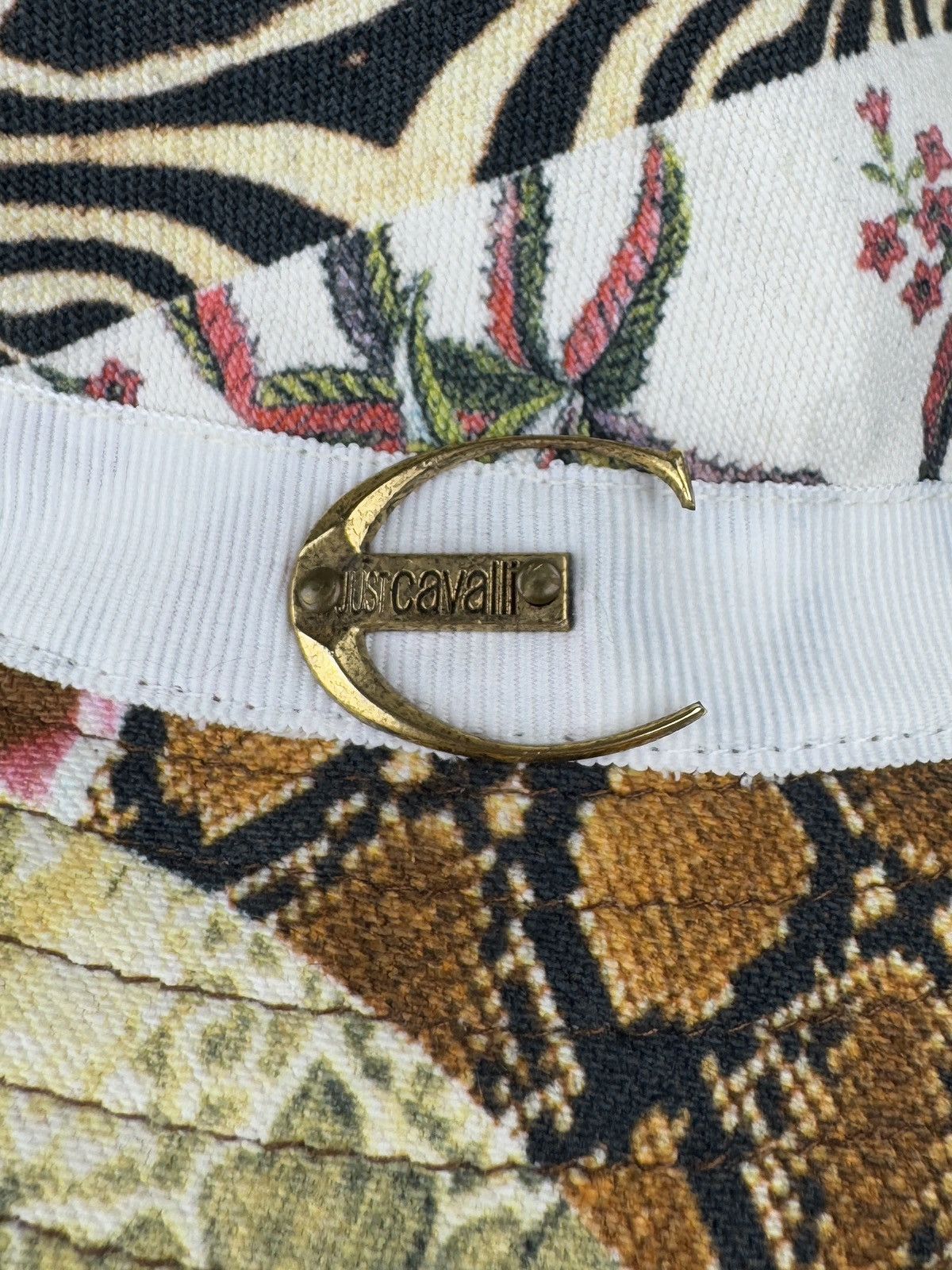 Just Cavalli Just Cavalli VTG Y2K Bucket Summer Hat with animal print Size ONE SIZE - 5 Thumbnail