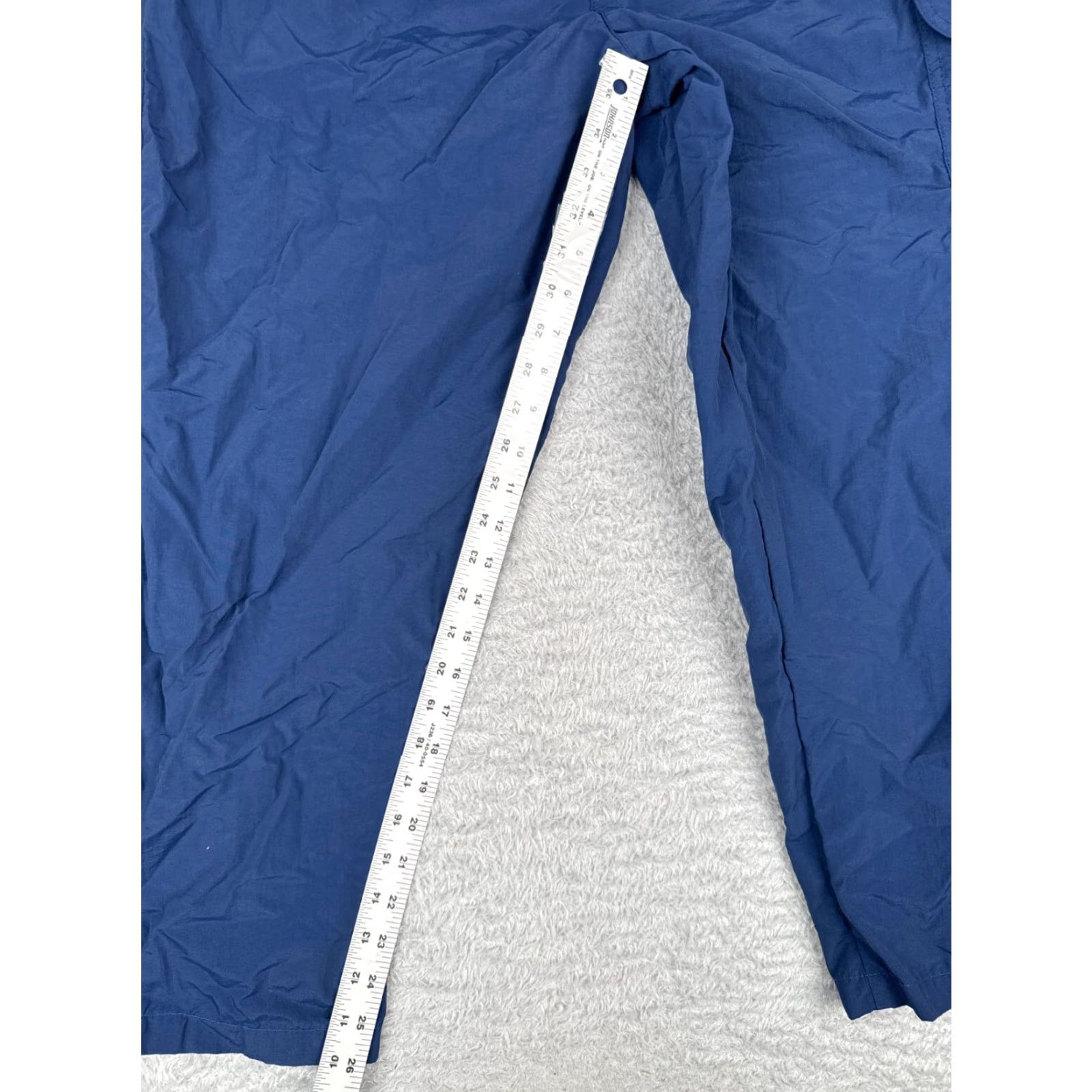 Vintage Travelsmith Pants Men Large Blue Pleated Cargo Zipper Pockets Hike Camp 36x26 Size US 33 - 7 Thumbnail