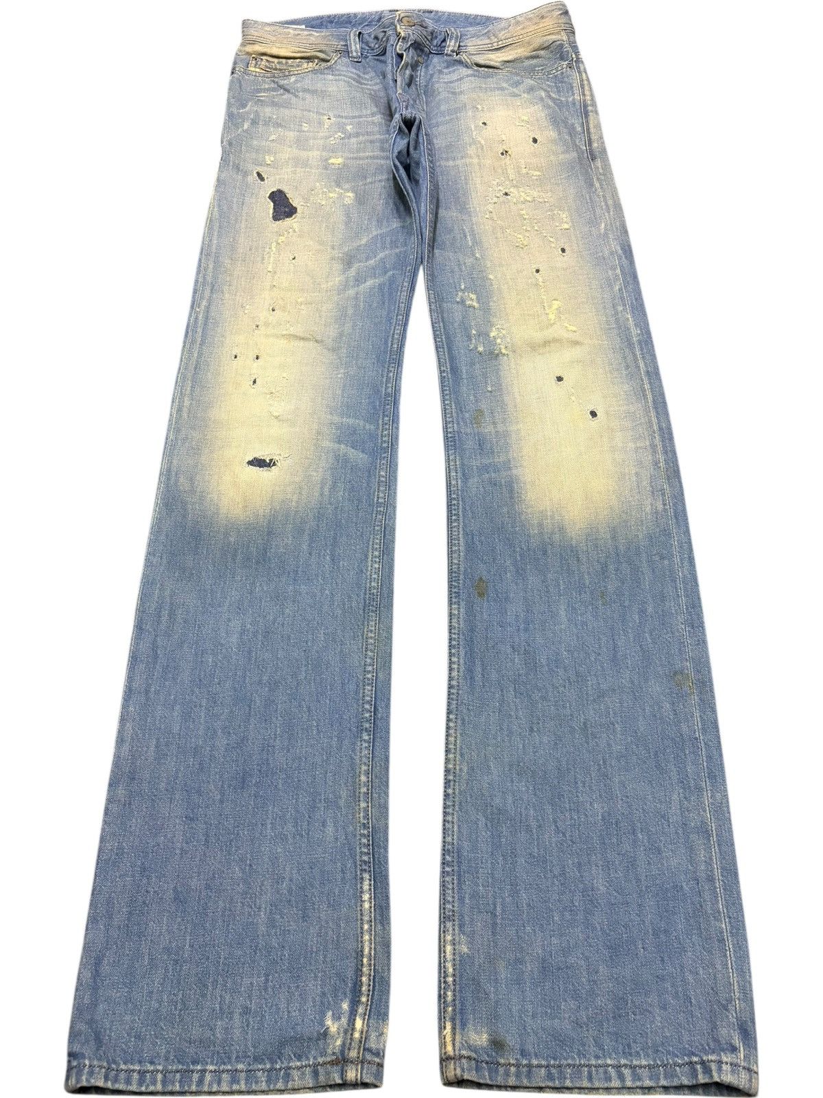 Diesel Vintage Italy Diesel Safado Mud Wash Distress Loose Jeans Size US 33 - 1 Thumbnail