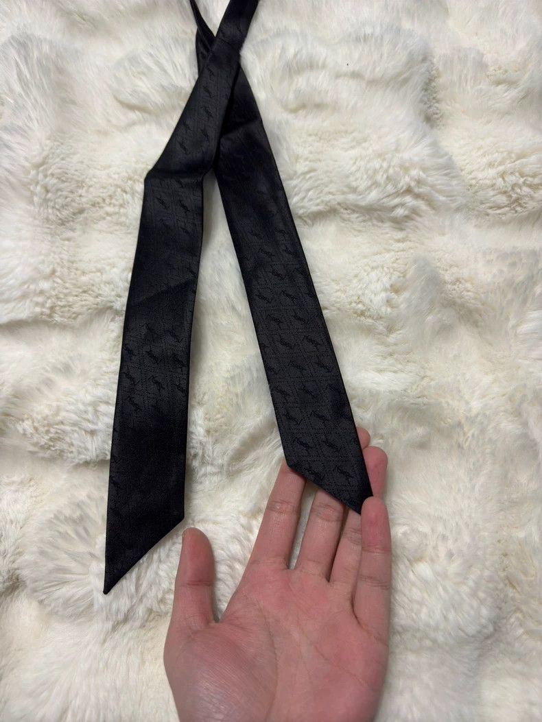 Yves Saint Laurent Saint Laruent Dark full print high set silk tie 2502-Nextar Size ONE SIZE - 9 Thumbnail