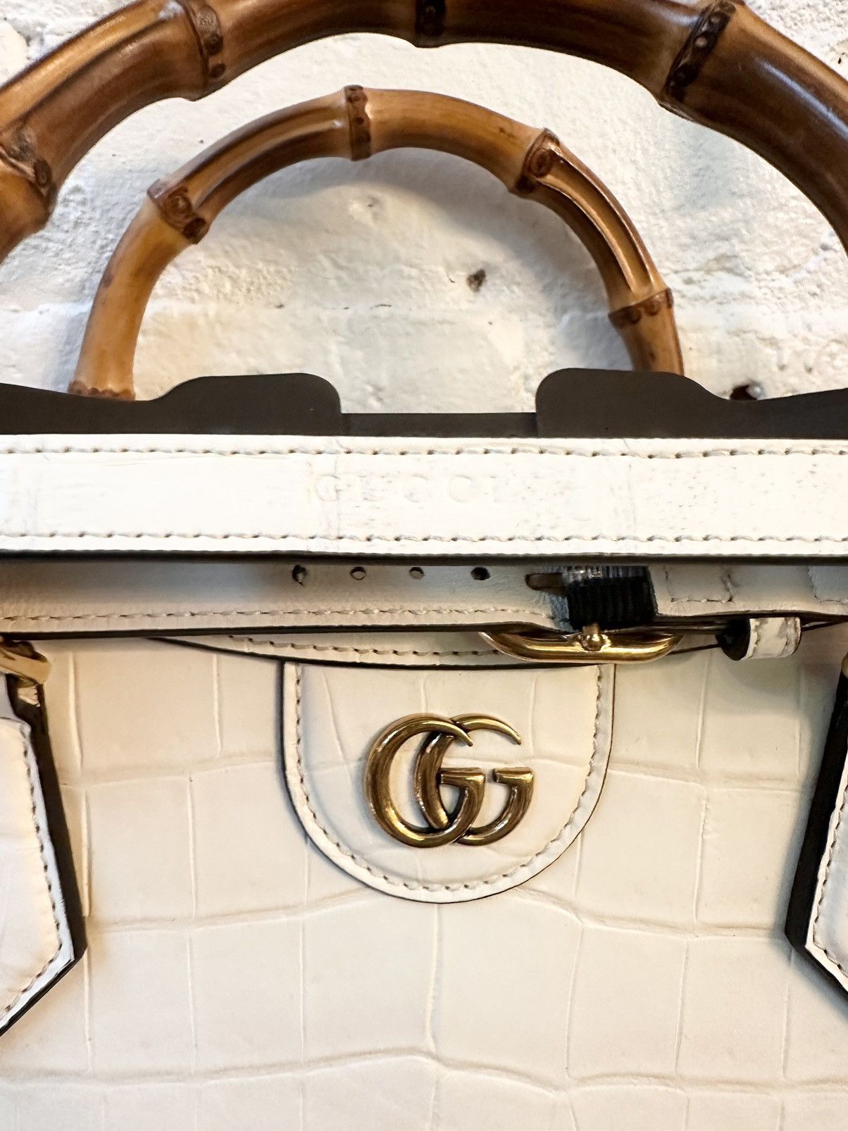 Gucci GUCCI DIANA HIMALAYAN CROCODILE BAG XL RARE Size ONE SIZE - 7 Thumbnail