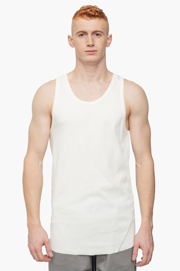 Thom Krom Thom Krom White Cream Tank Top XL Size US XL / EU 56 / 4 - 2 Thumbnail