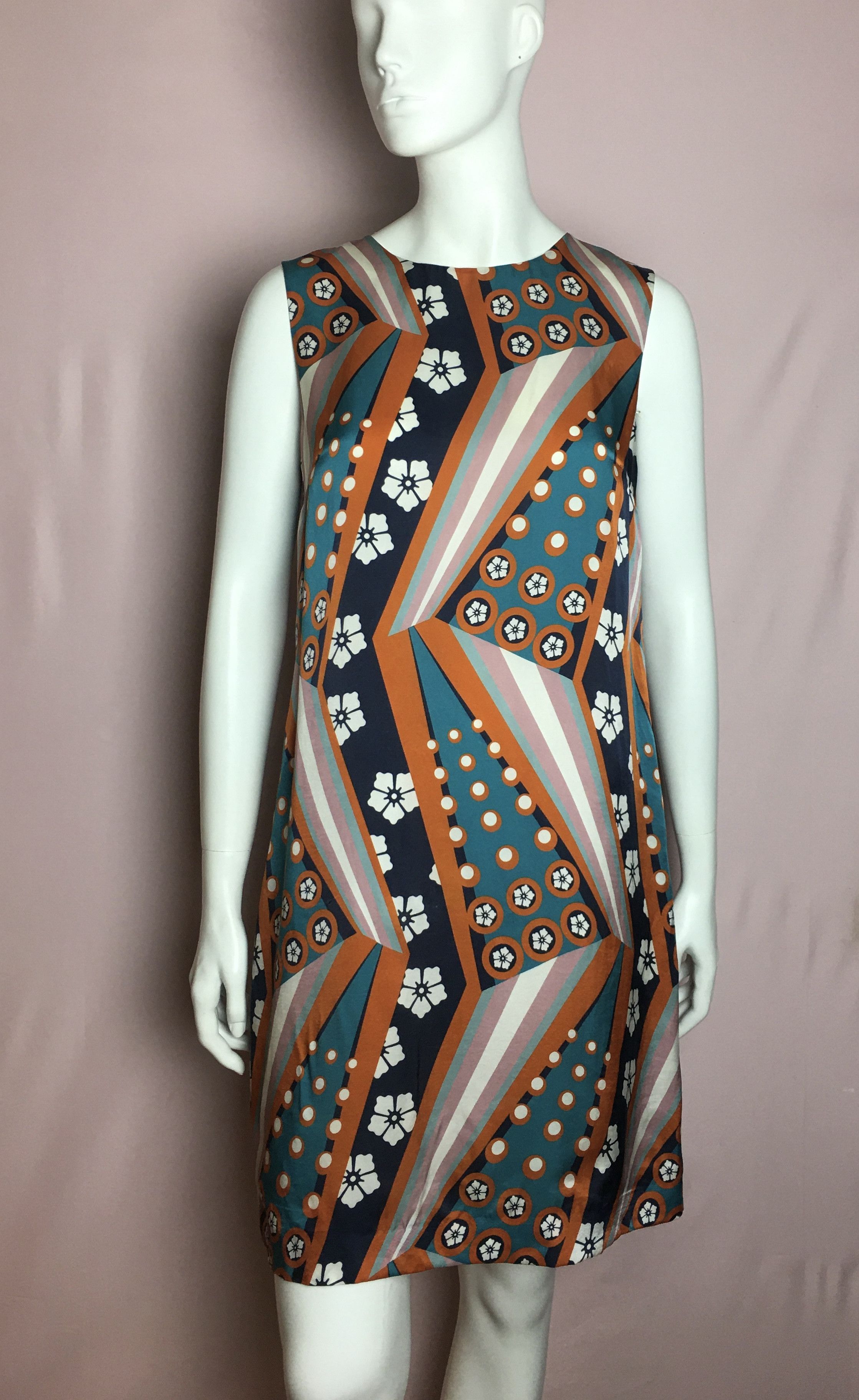 Missoni M Missoni Patchwork-effect Satin Mini Dress Size S / US 4 / IT 40 - 3 Thumbnail