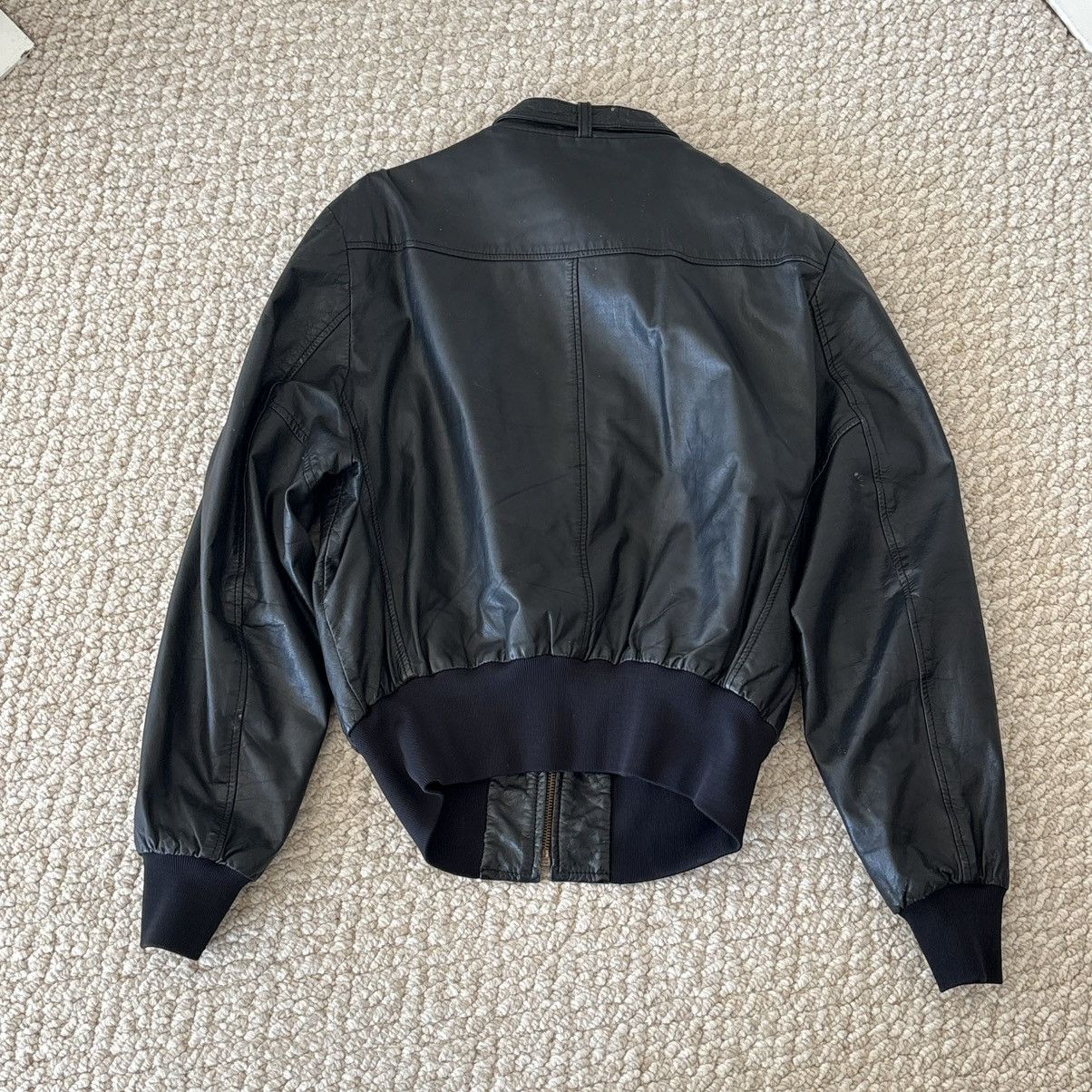 Vintage 70’s Leather Biker Jacket by Sears Size US S / EU 44-46 / 1 - 4 Thumbnail