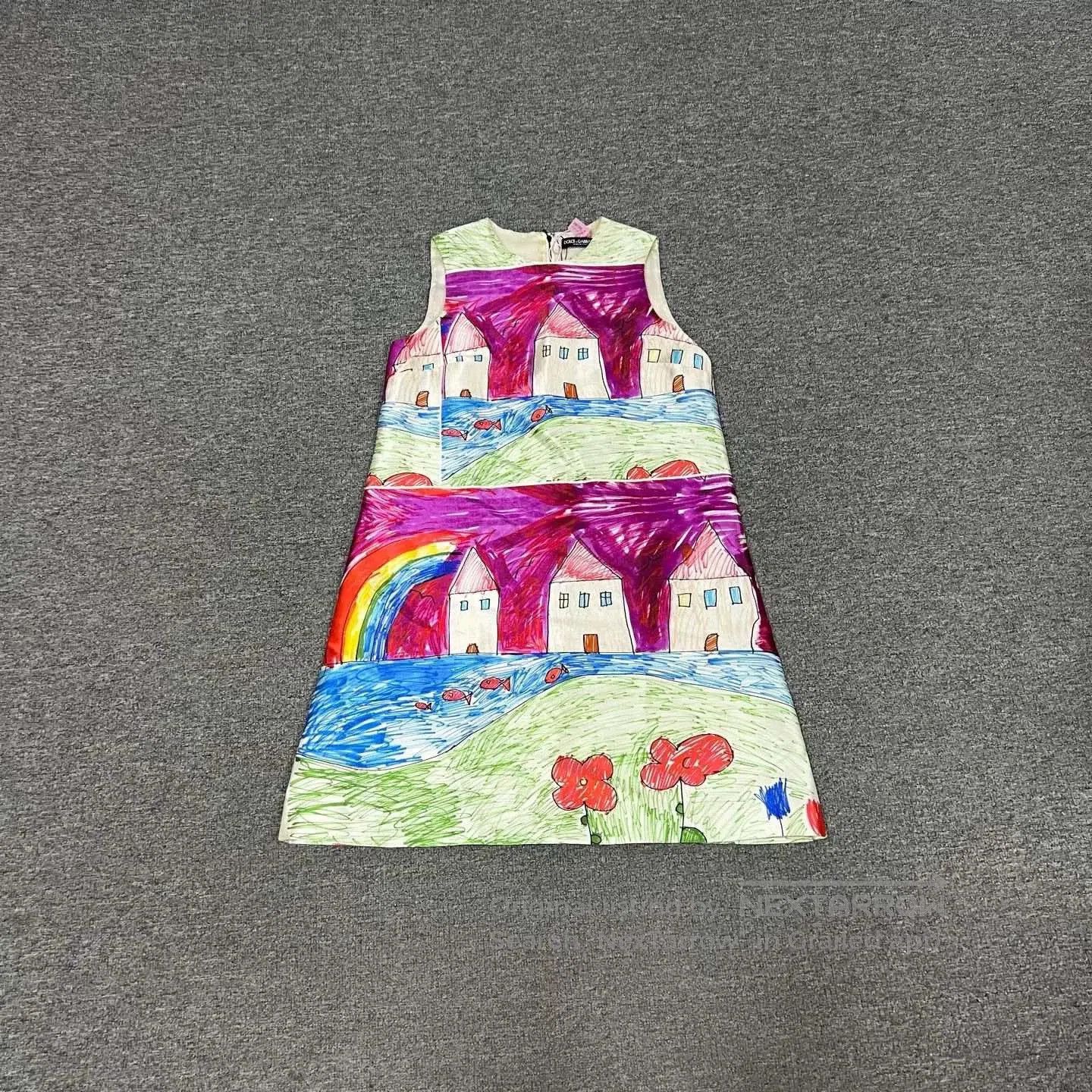Dolce & Gabbana Dolce&Gabbana I Love Mom Graffiti Silk Dress. Size M / US 6-8 / IT 42-44 - 1 Thumbnail
