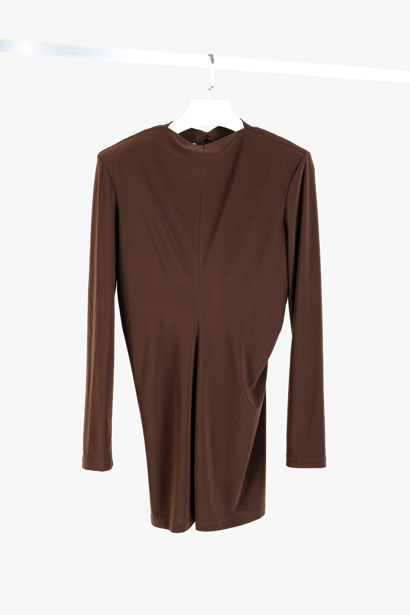 Tibi Tibi Brown Drapey Jersey Tunic Top Size M / US 6-8 / IT 42-44 - 1 Thumbnail