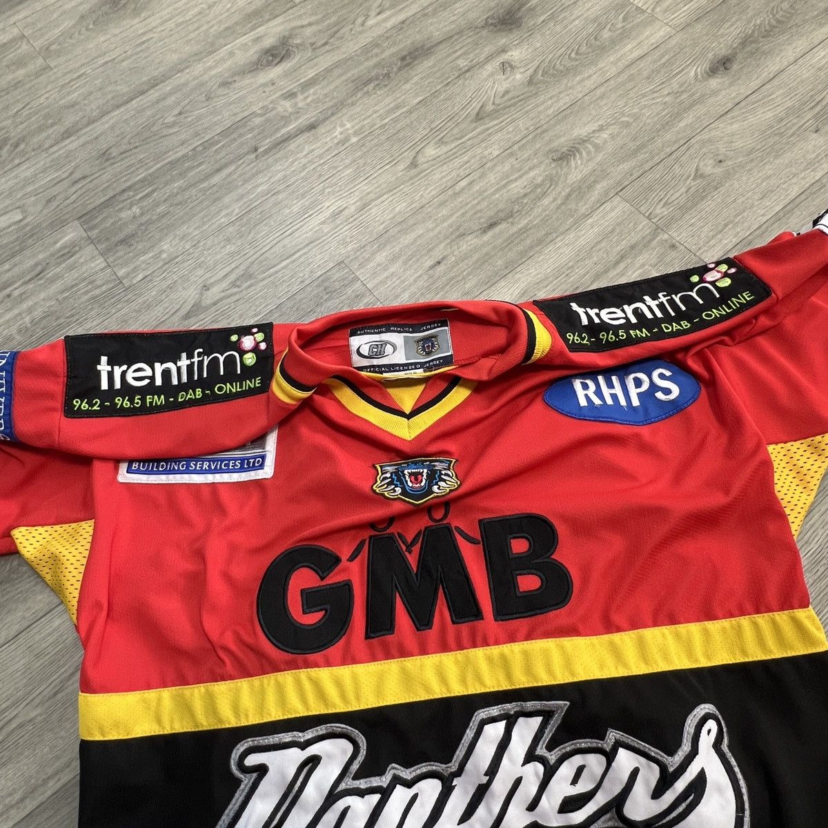 NHL Nottingham Panthers 2008 - 2009 alternate Game Worn Jersey Size US M / EU 48-50 / 2 - 5 Thumbnail