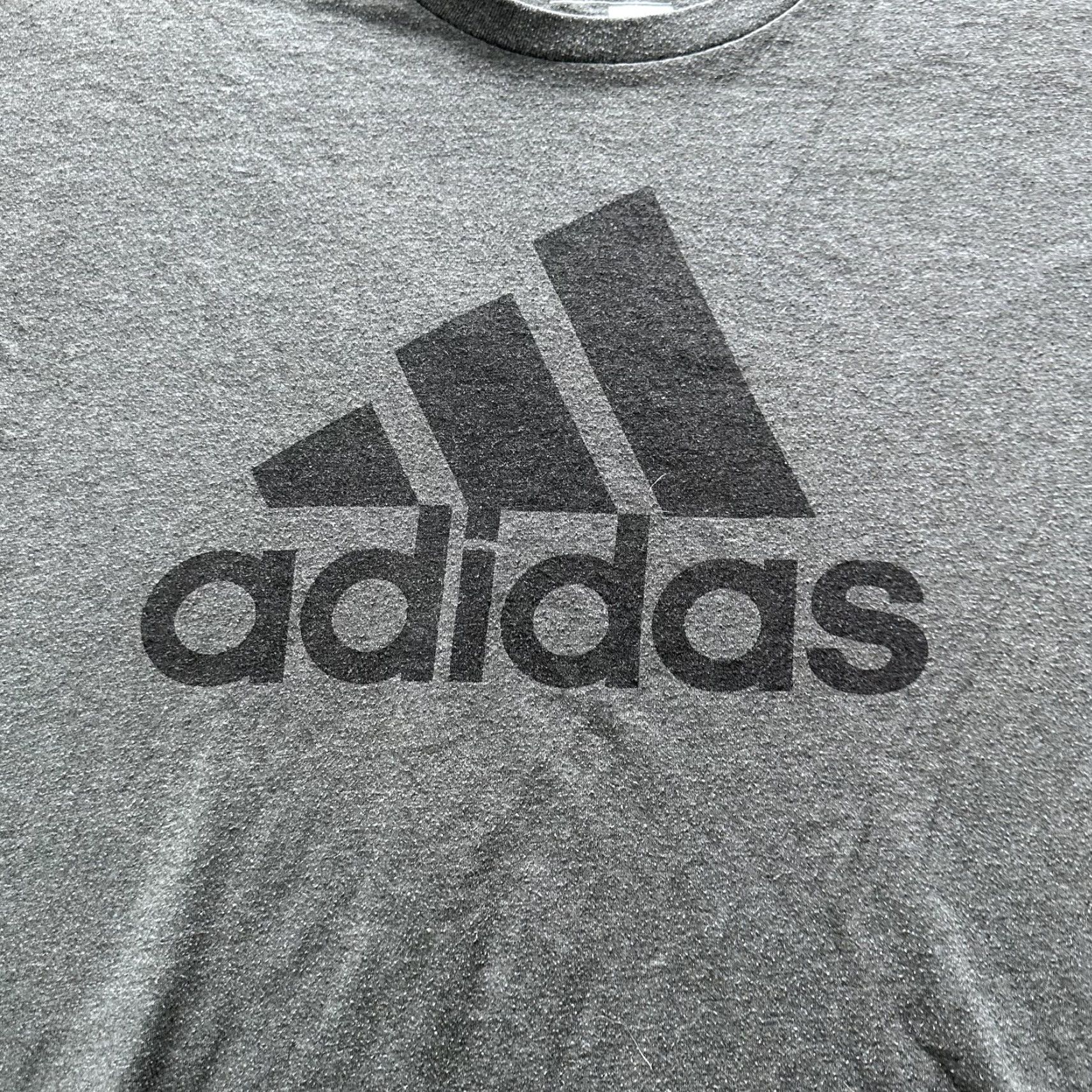 Adidas Adidas Shirt Mens Large Gray Go-To Tee Tagless Logo Graphic Print Crew Neck Short Sleeve Cotton Blend Size US L / EU 52-54 / 3 - 2 Thumbnail