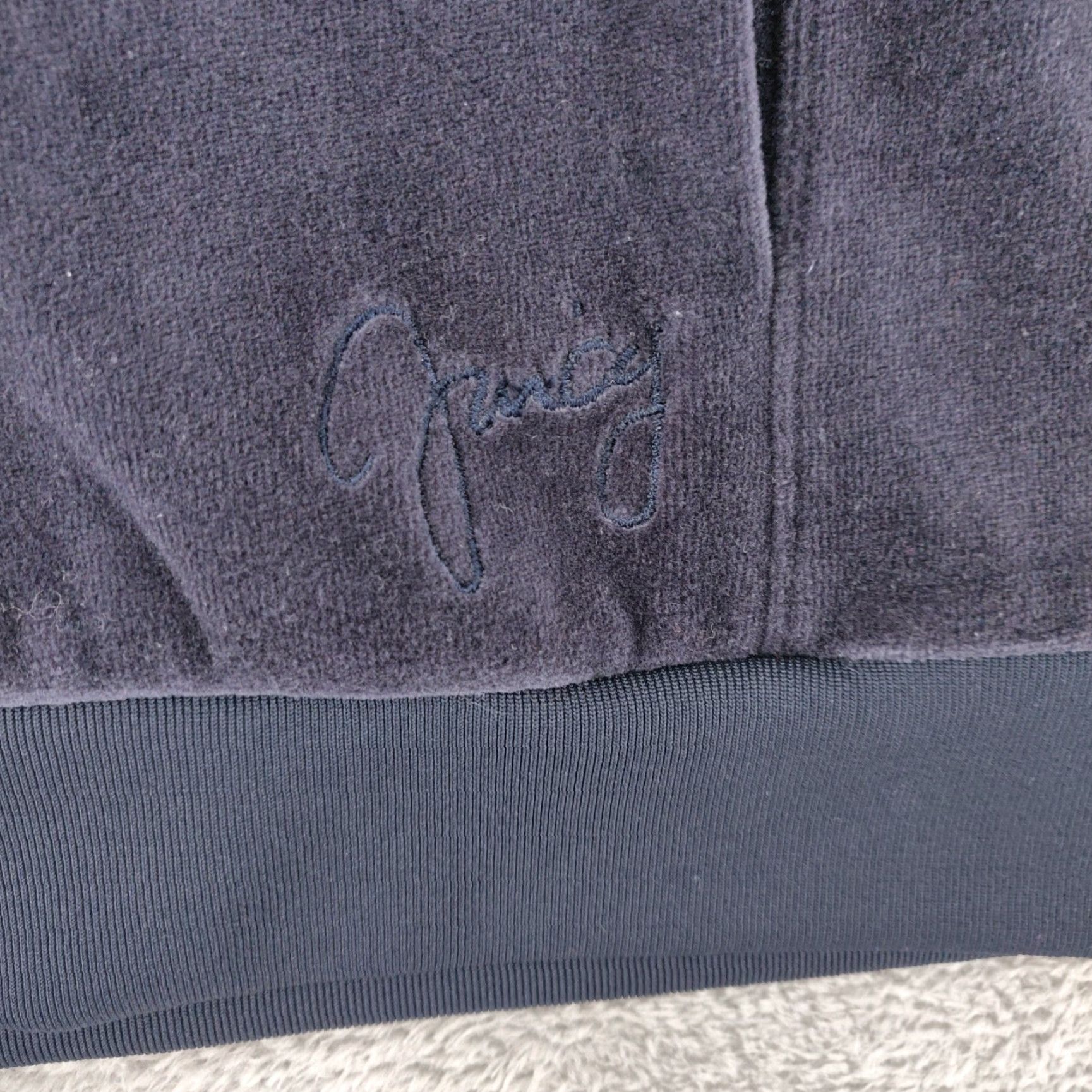 Juicy Couture VINTAGE Juicy Couture Velour Hoodie Jacket Womens L Blue Full Zip Rhinestones Size L / US 10 / IT 46 - 6 Thumbnail
