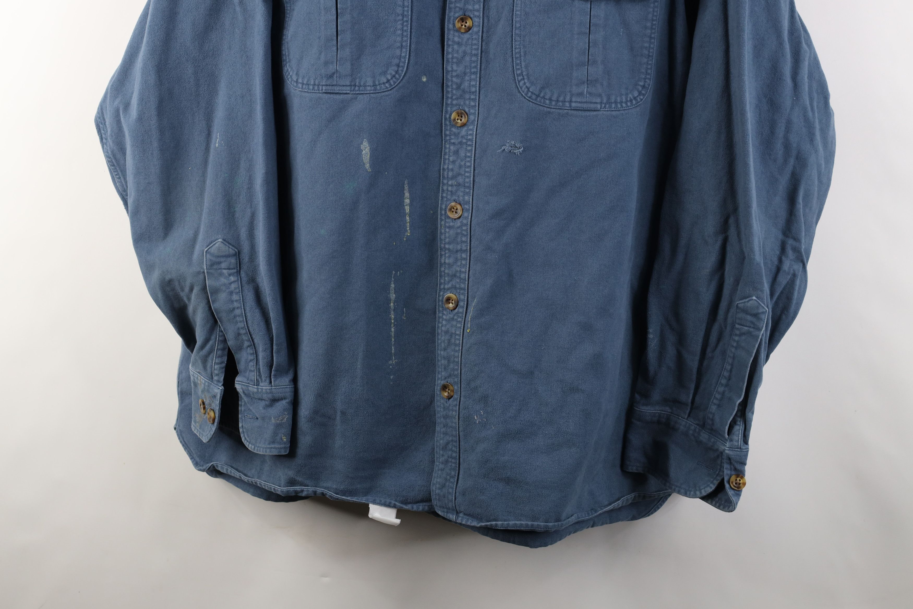 Cabelas Vintage 90s Cabelas Heavyweight Chamois Cloth Button Shirt Size US XXL / EU 58 / 5 - 3 Thumbnail
