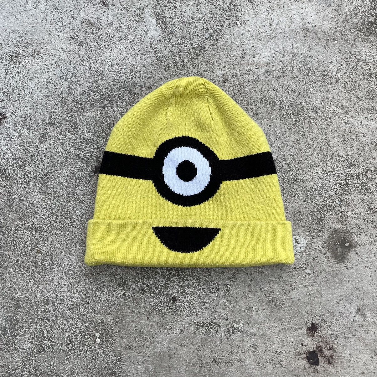 Vintage 90s Alt Beanie MINION FACE MOVIE HUMOR HYPE VTG 90S