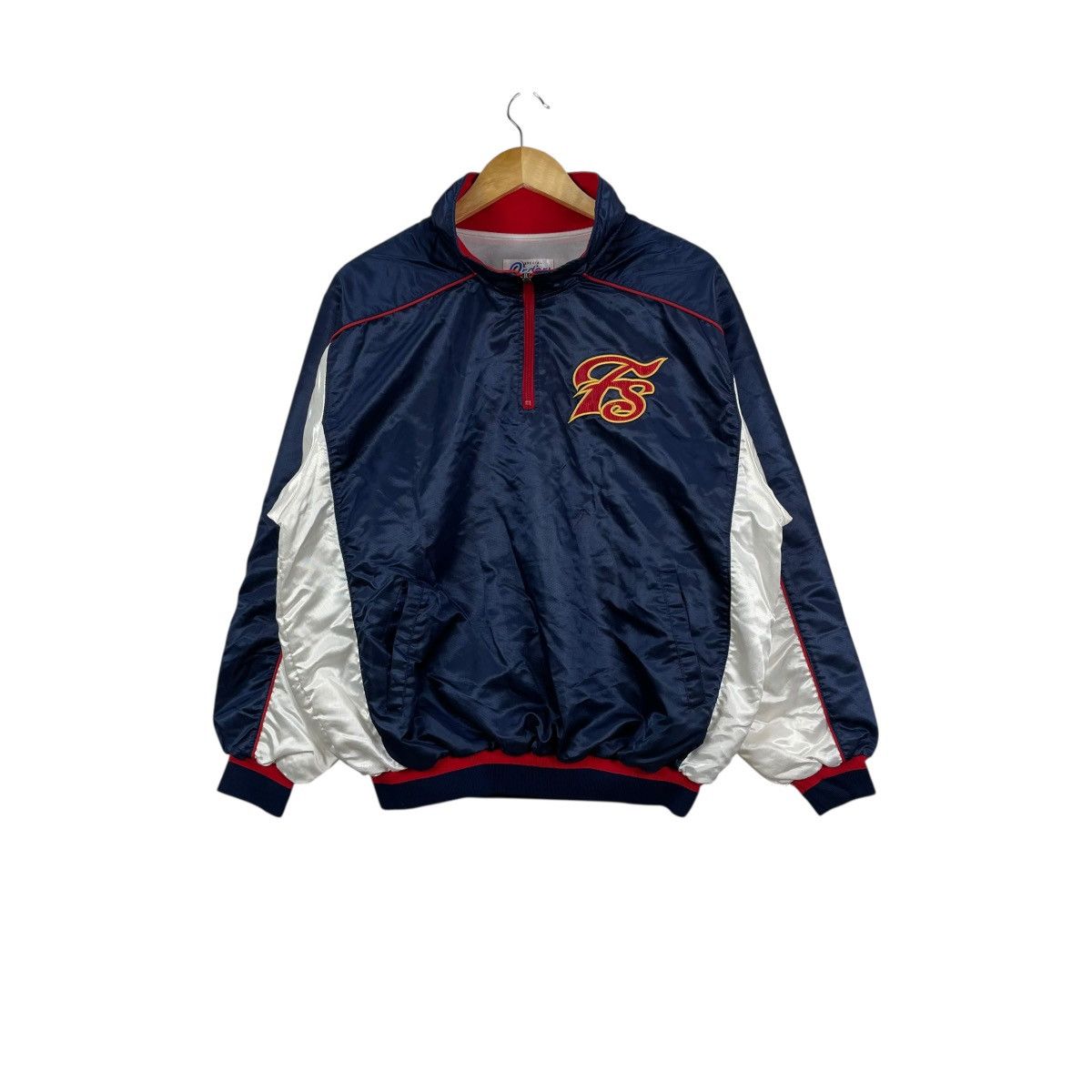 Japanese Brand Vintage Japan Baseball Team Half Zip Jacket Size US L / EU 52-54 / 3 - 1 Thumbnail