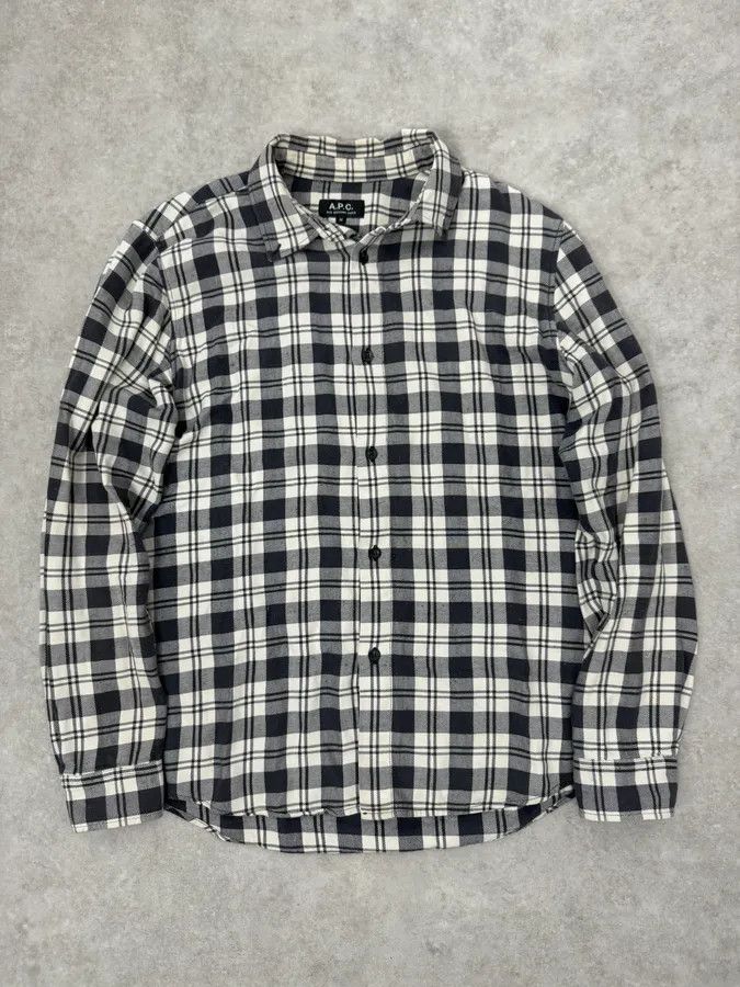 A.P.C. A.P.C. Classy Checkered Black & White Shirt Size US M / EU 48-50 / 2 - 1 Thumbnail