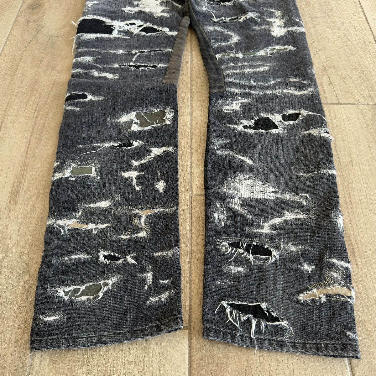 Givenchy AW2023 Moleskin Patch Boro Distressed Repaired Denim Jeans Size US 30 / EU 46 - 7 Thumbnail