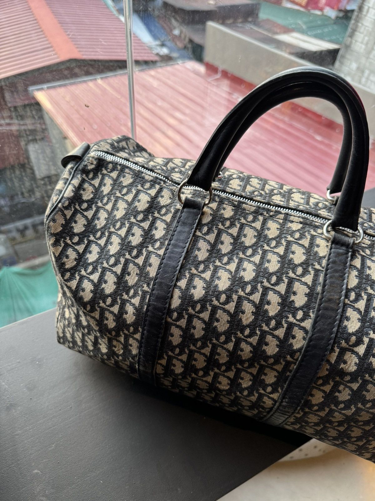 Dior Christian Dior Blue Canvas Bowling Bag Size ONE SIZE - 2 Thumbnail
