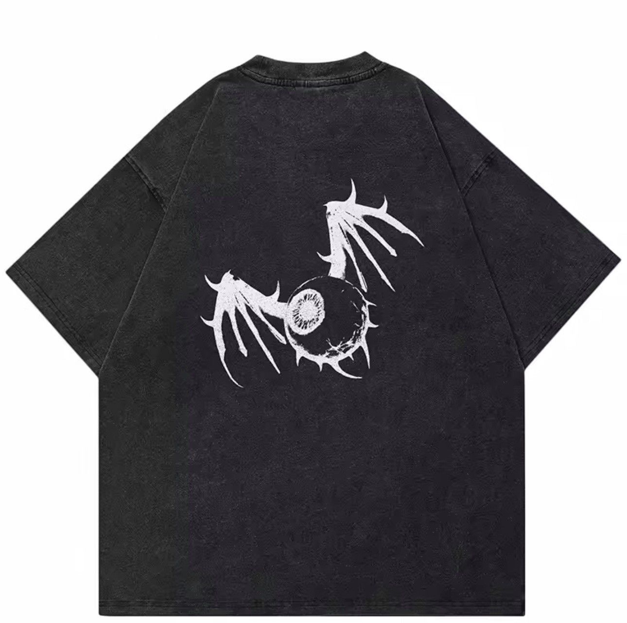 Japanese Brand Gothic Skeleton Streetwear Cartoon Funny Devil Wings T Shirt Size US M / EU 48-50 / 2 - 2 Thumbnail