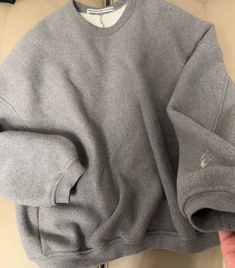 Alexander Wang Alexander Wang Sparkle Fleece Sweatshirt- Size S / US 4 / IT 40 - 4 Thumbnail