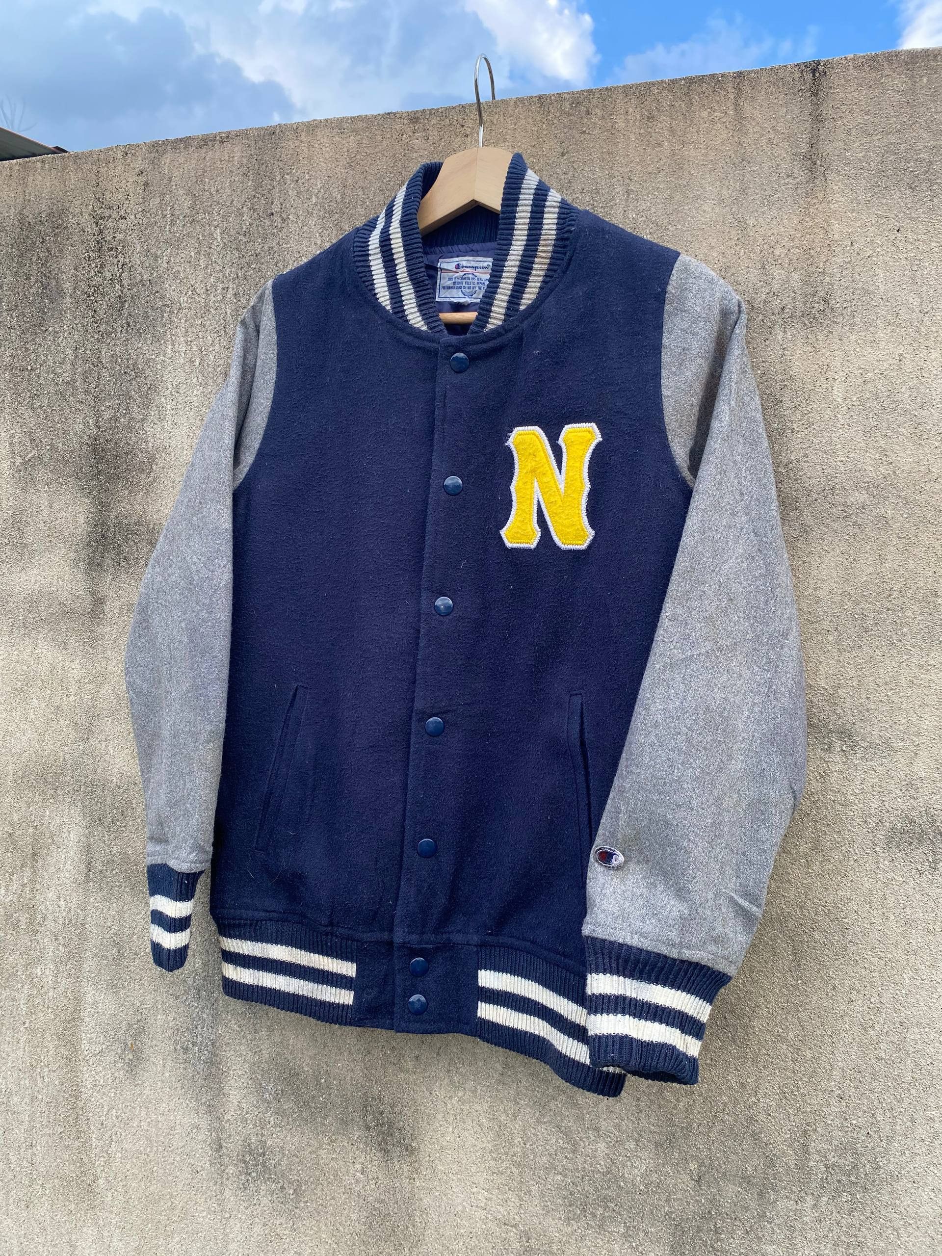 Champion Vintage 90s Champion Letter "N" Varsity Jacket Size US M / EU 48-50 / 2 - 2 Thumbnail