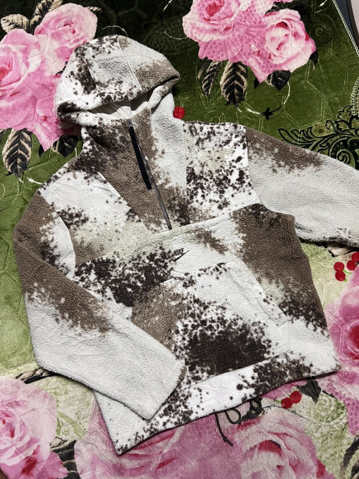 Nike Nike Sherpa Sport Essential Half Zipper Fleece Hoodies Size US L / EU 52-54 / 3 - 1 Thumbnail