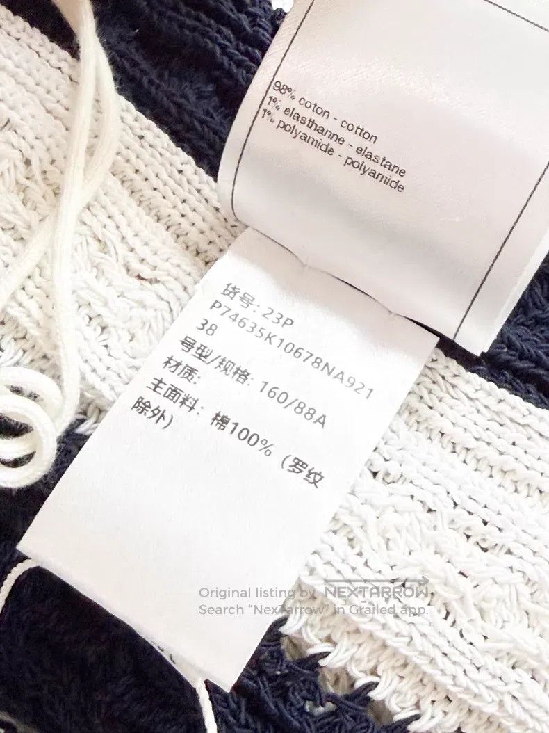 Chanel Chanel Vertical striped diamond buckle long-sleeved knitte Size XS / US 0-2 / IT 36-38 - 7 Thumbnail