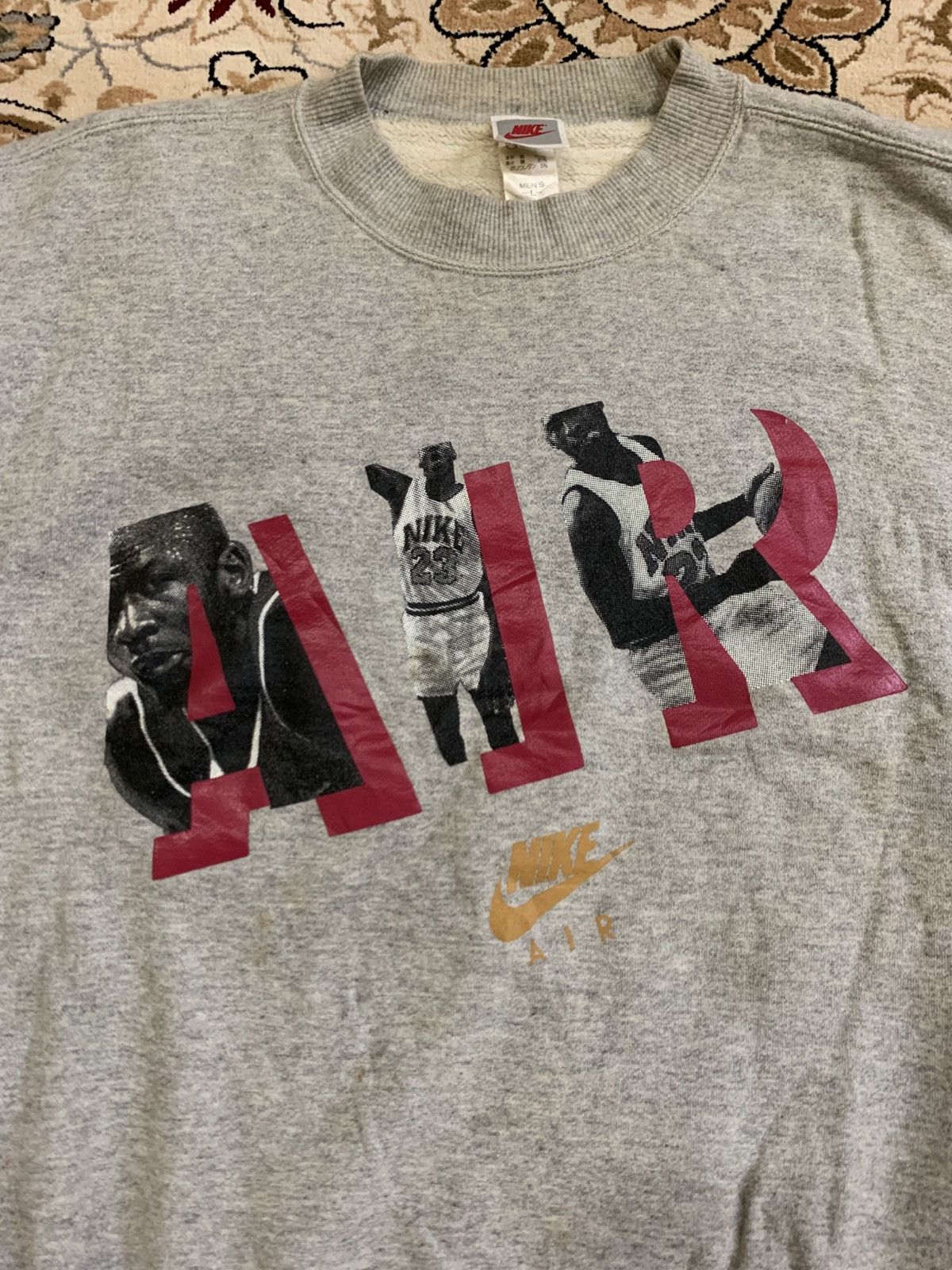 Nike Vintage 90s Nike Sweatshirt Air Jordan Basketball Size US L / EU 52-54 / 3 - 3 Thumbnail
