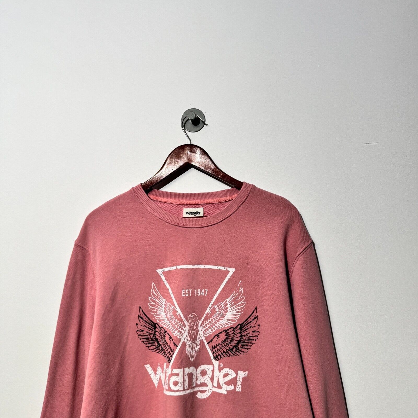 Wrangler Vintage Wrangler Unisex Pink Cotton Crewneck Size XL Faded Size US XL / EU 56 / 4 - 2 Thumbnail