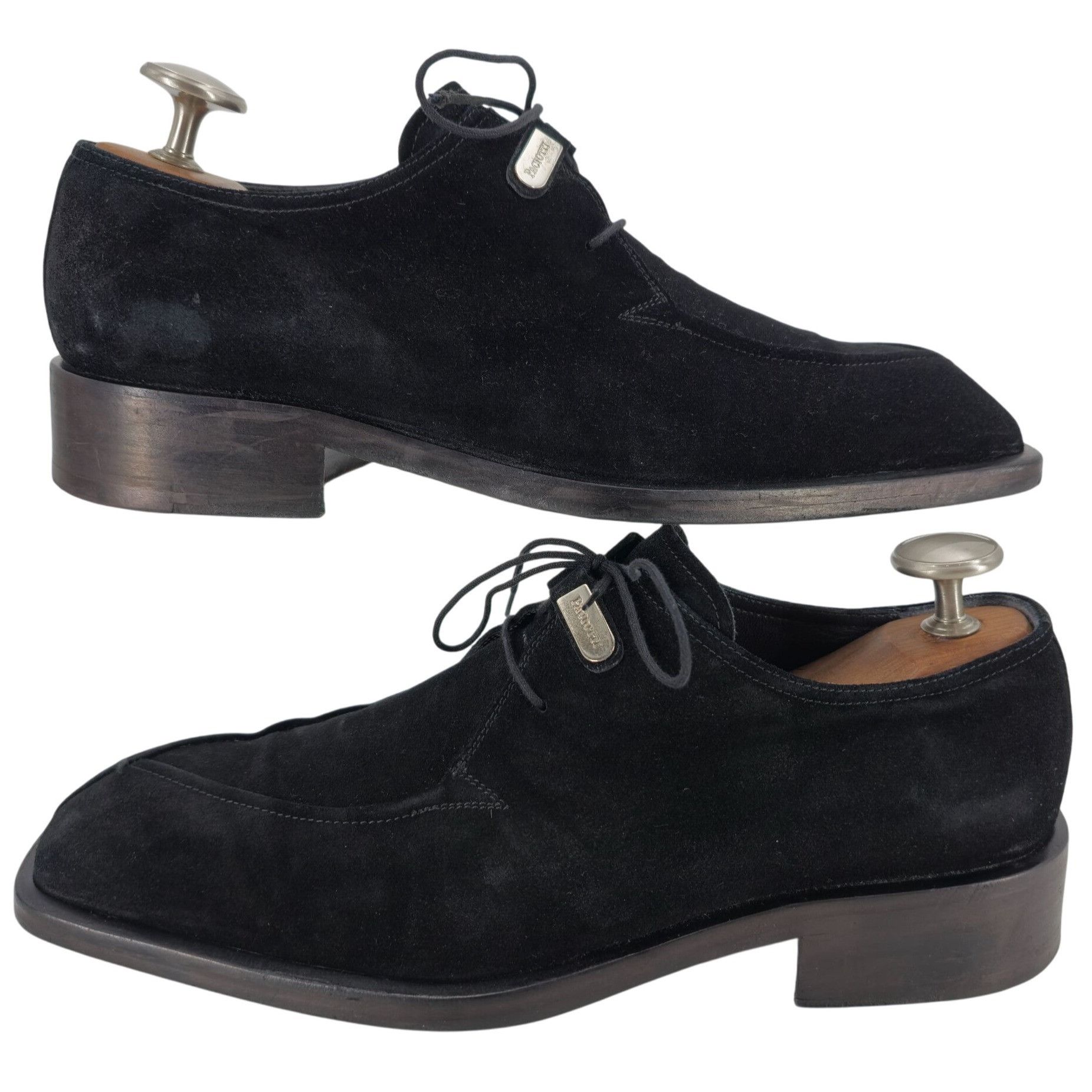 Other Cesare Paciotti Italy Men 10 Dress Shoes Black Suede Leather Size US 10 / EU 43 - 6 Thumbnail