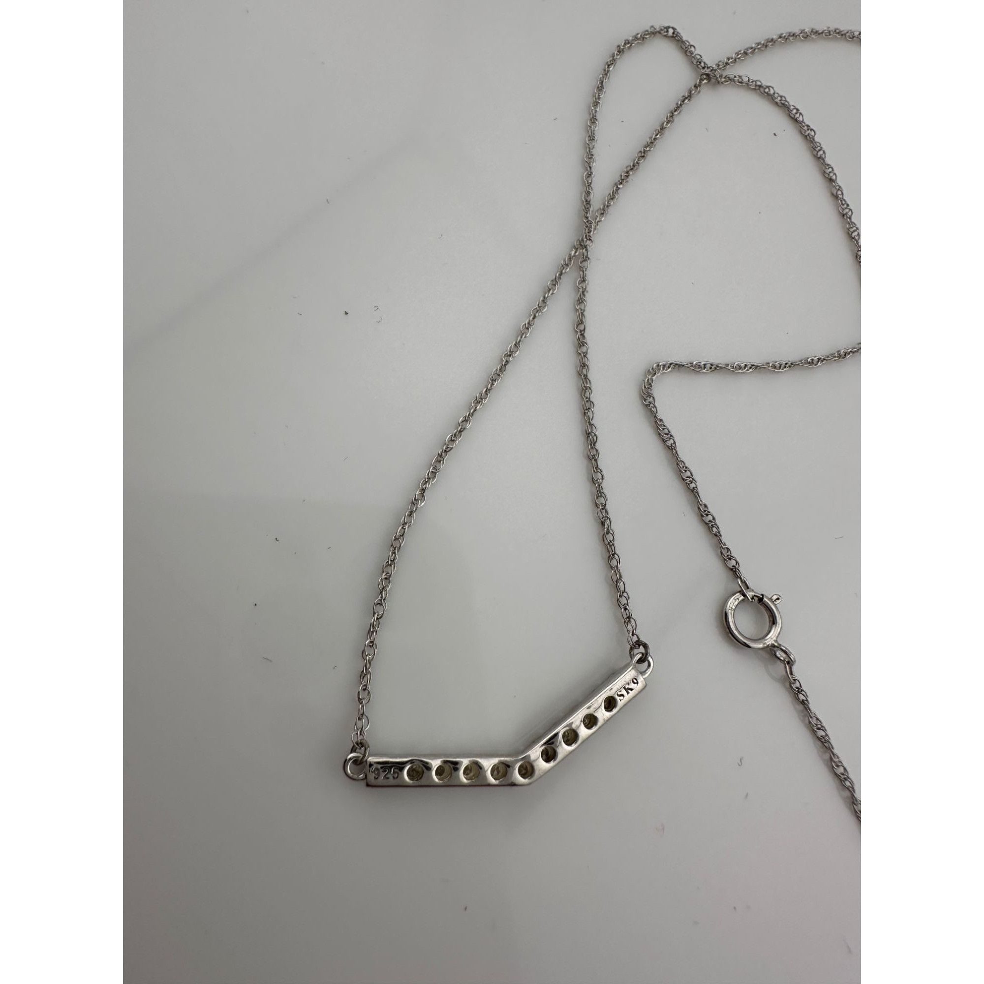 Other Chevron Illusion Set Diamond Bar Necklace Size ONE SIZE - 7 Thumbnail