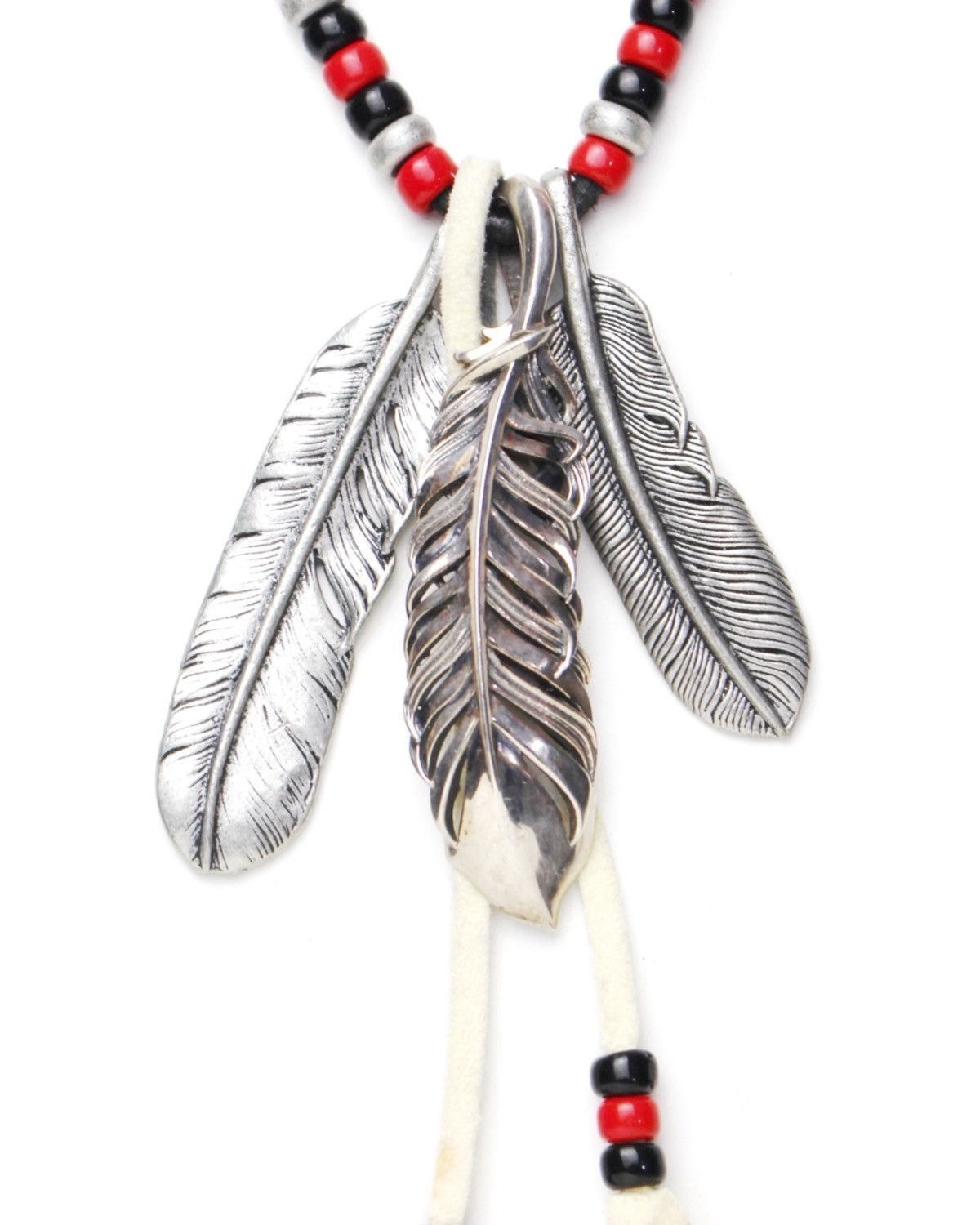 Vintage 2000S JAPANESE HANDCRAFTED NATIVE FEATHER SILVER NECKLACE Size ONE SIZE - 1 Thumbnail
