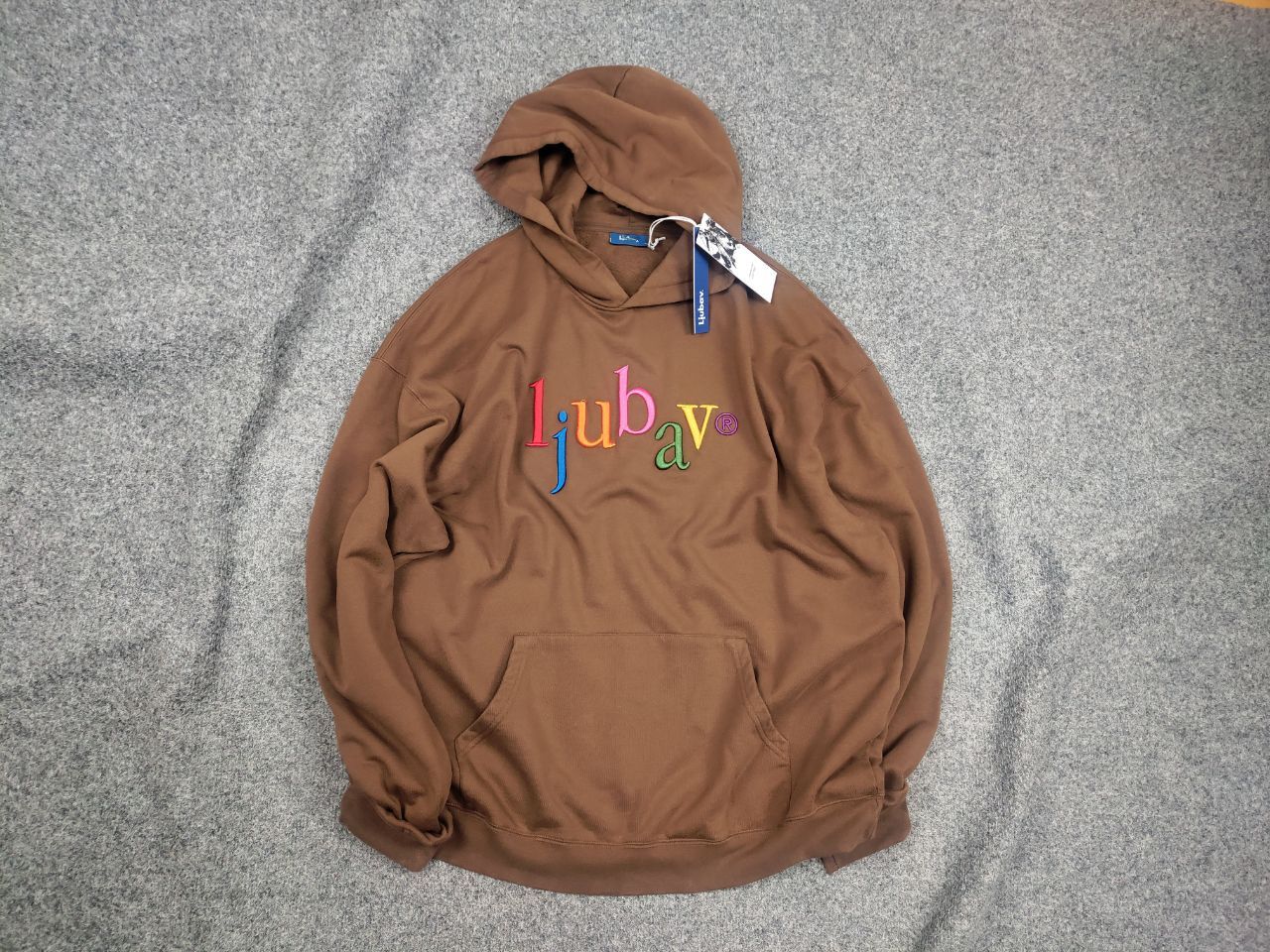 Other ljubav Design Embroidered logo Brown Oversized Hoodie Size US XL / EU 56 / 4 - 1 Thumbnail
