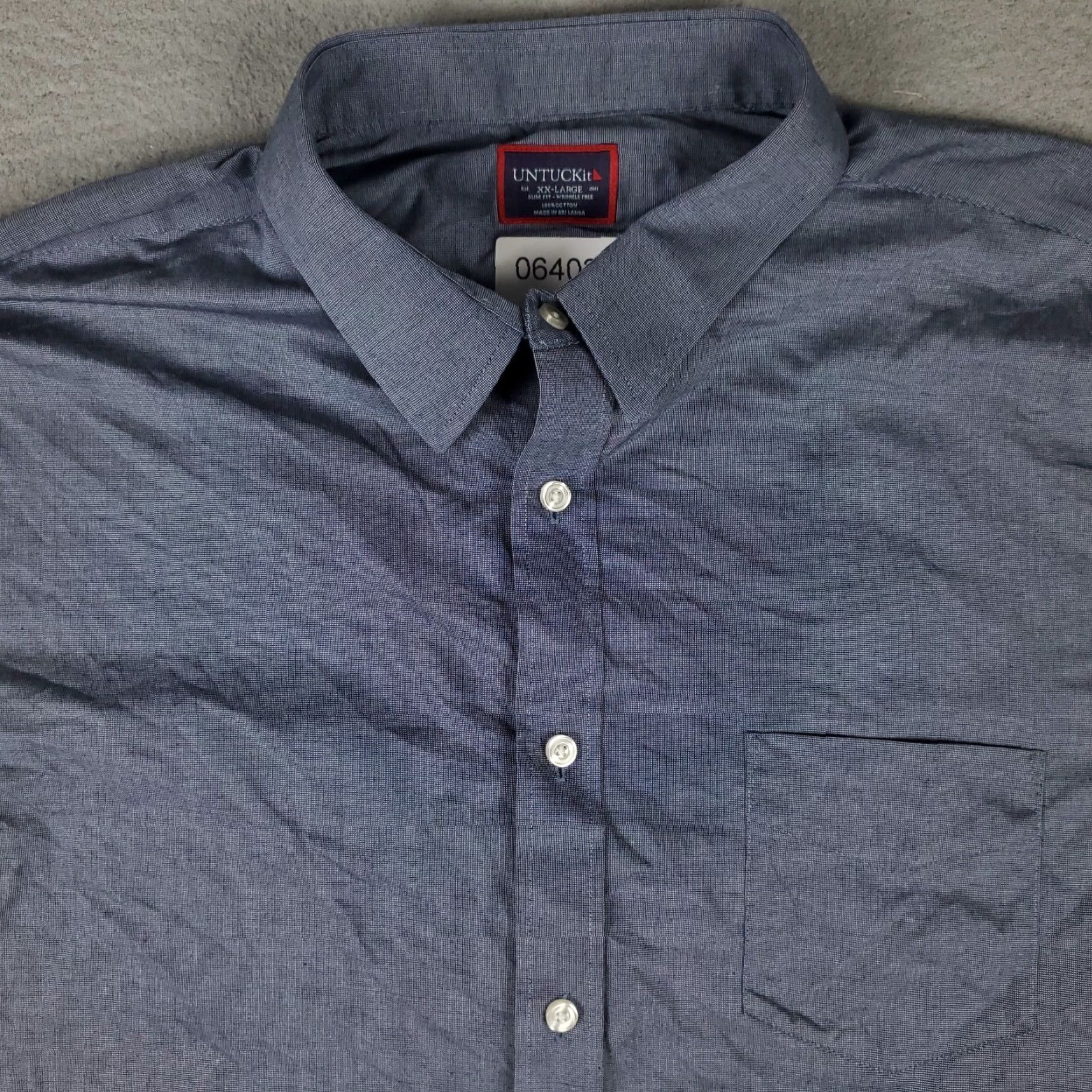 UNTUCKit UNTUCKit Button-Up Shirt Mens 2XL Blue Casual Short Sleeve Size US XXL / EU 58 / 5 - 2 Thumbnail