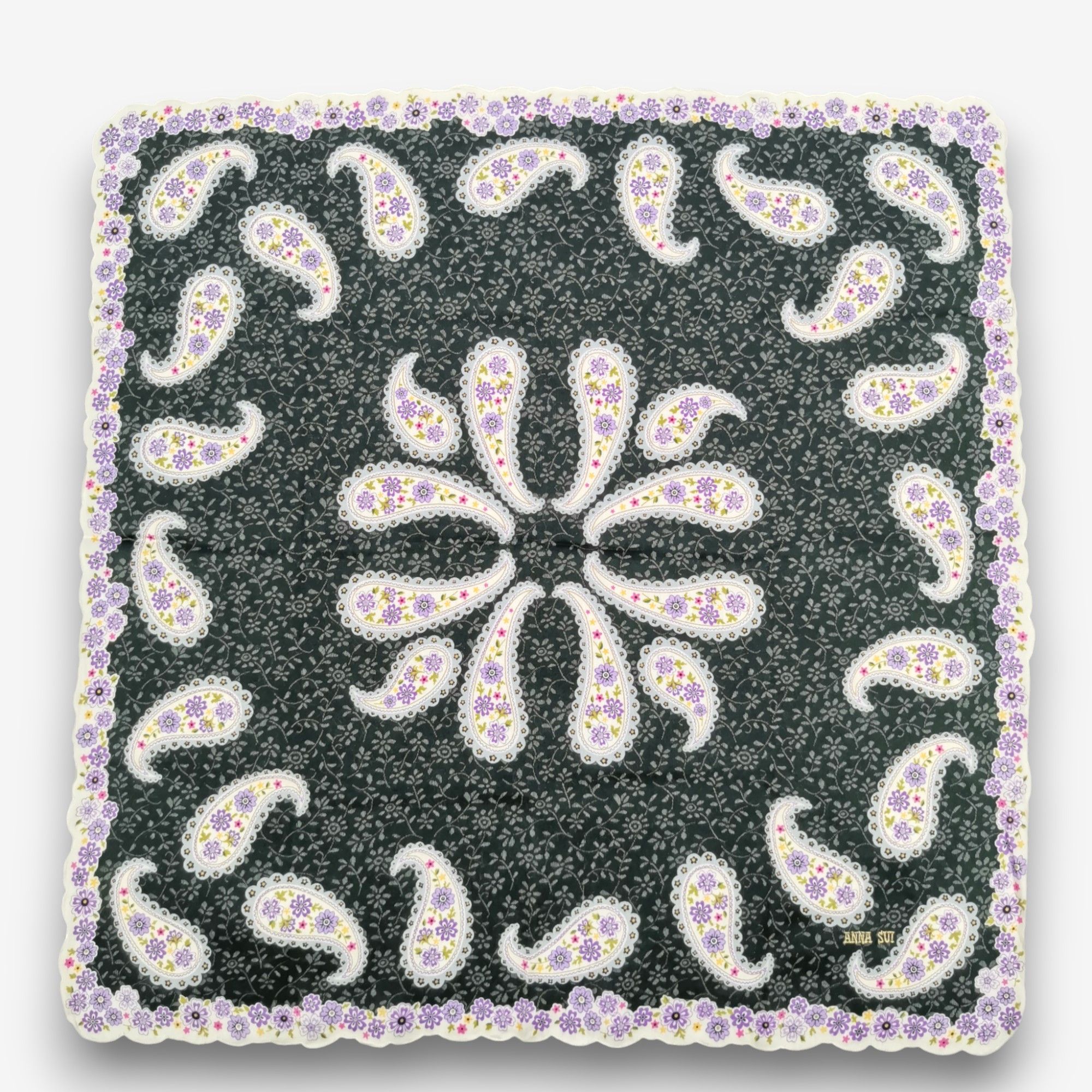 Japanese Brand Vintage Anna Sui Handkerchief Pocket Square Bandana Size ONE SIZE - 2 Thumbnail