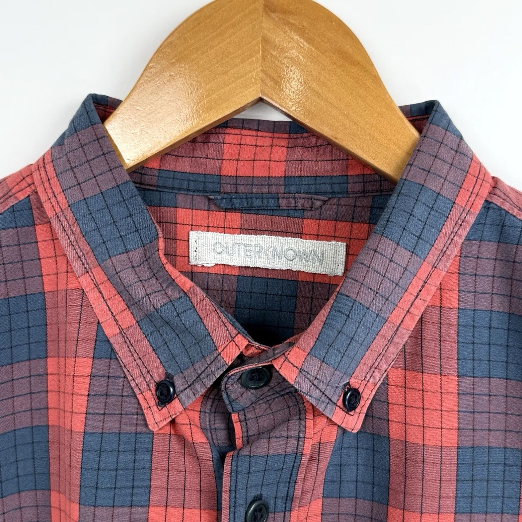 Outerknown Outerknown Shirt Mens Medium Organic Cotton Button Front Casual Red Plaid Shirt Size US M / EU 48-50 / 2 - 4 Thumbnail