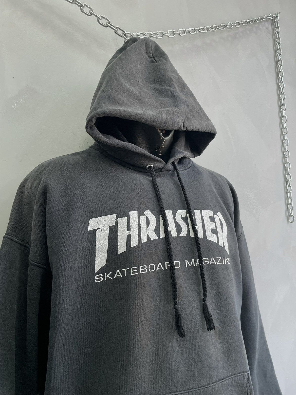 Thrasher Sk8 skater thrasher washed hoodie boxy fit Size US L / EU 52-54 / 3 - 5 Thumbnail