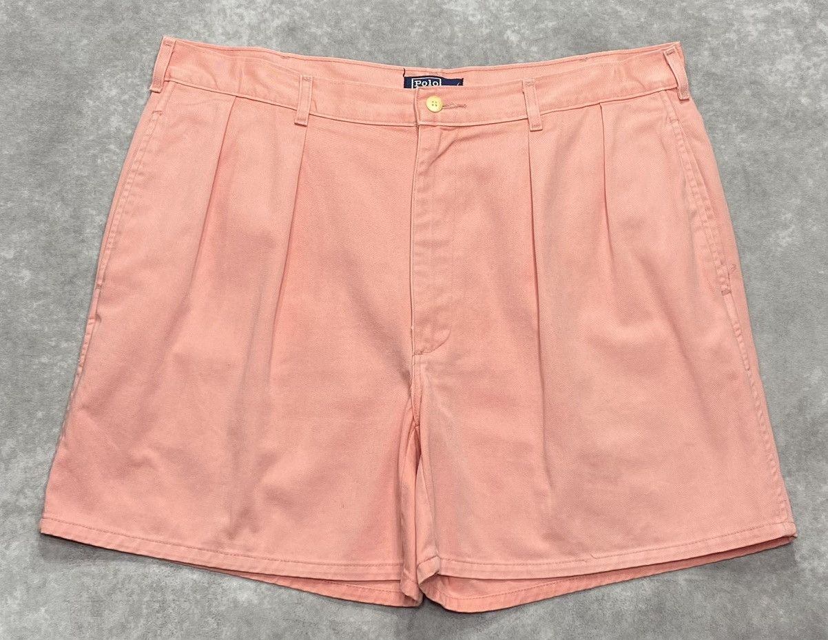 Polo Ralph Lauren 80’s Vintage Polo Ralph Lauren Salmon Pink Chino Shorts Size US 36 / EU 52 - 1 Thumbnail