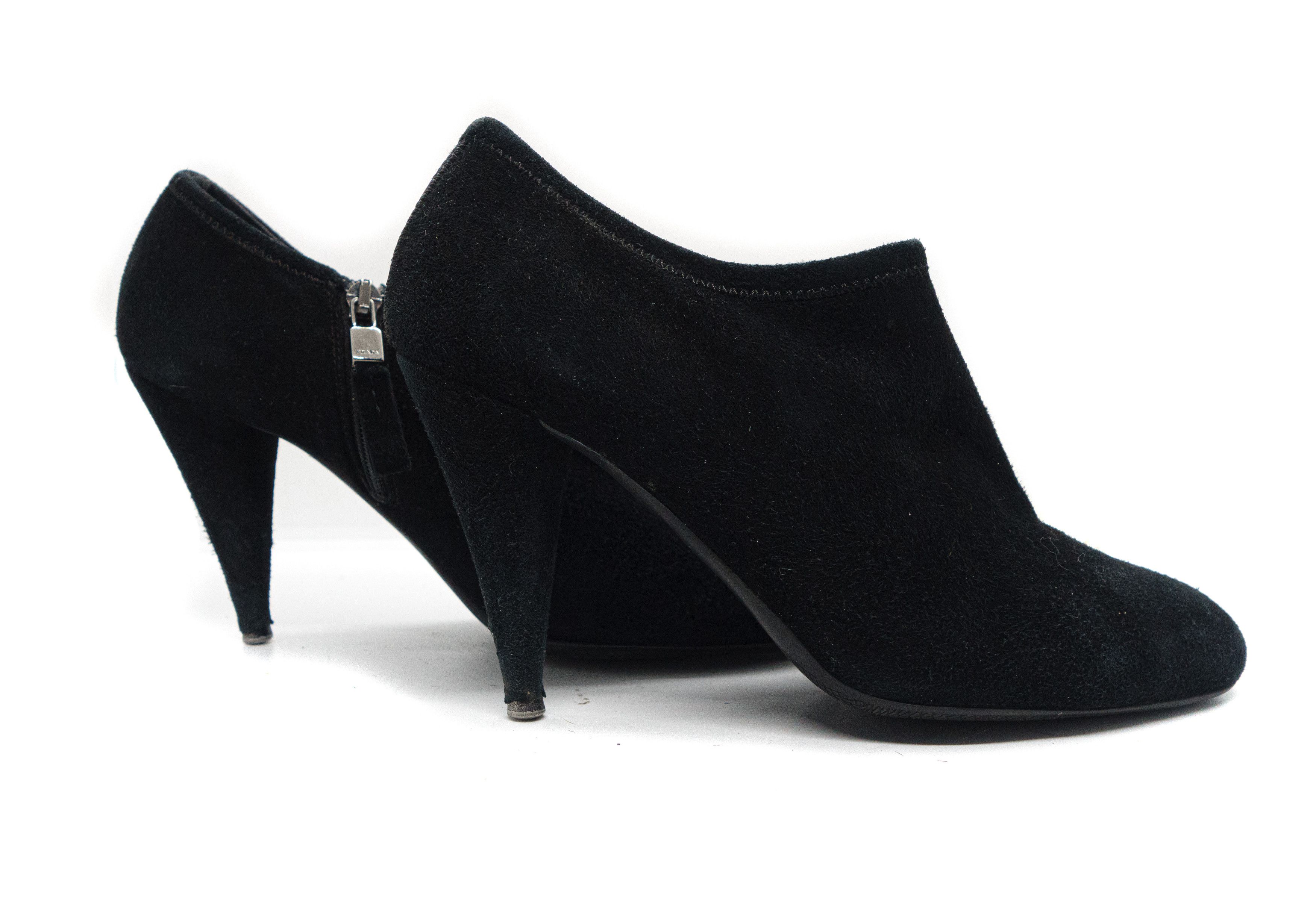Prada 00S Logo Suede Heels Vintage Size US 6.5 / IT 36.5 - 1 Thumbnail