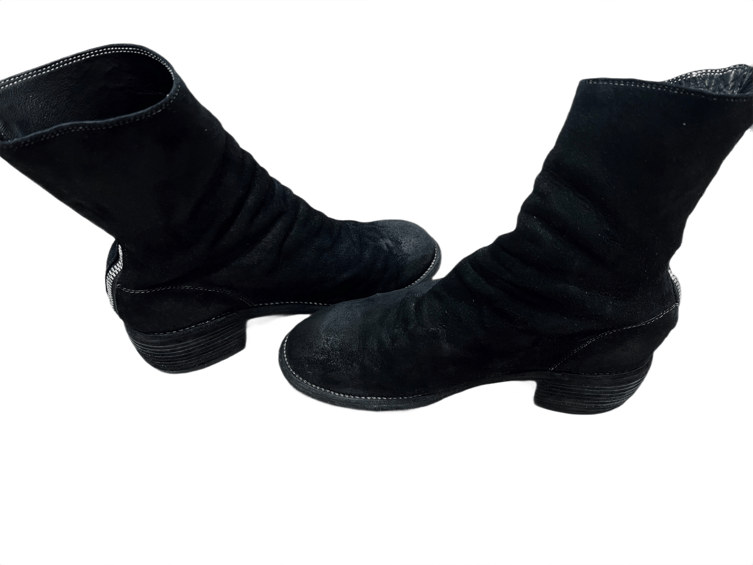 Guidi Black Reverse Horse Leather / Suede 788Z Backzip Boots Size US 9 / EU 42 - 7 Thumbnail