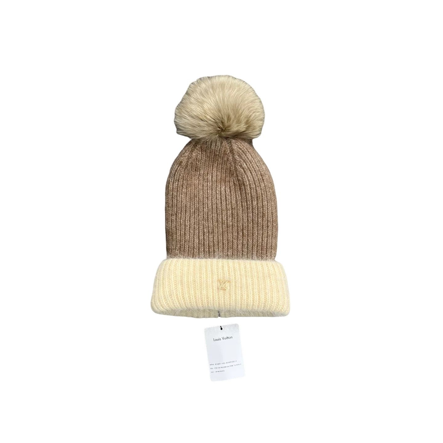 Louis Vuitton Louis Vuitton Cashmere Fox Fur Beanie ONE SIZE Size ONE SIZE - 1 Thumbnail