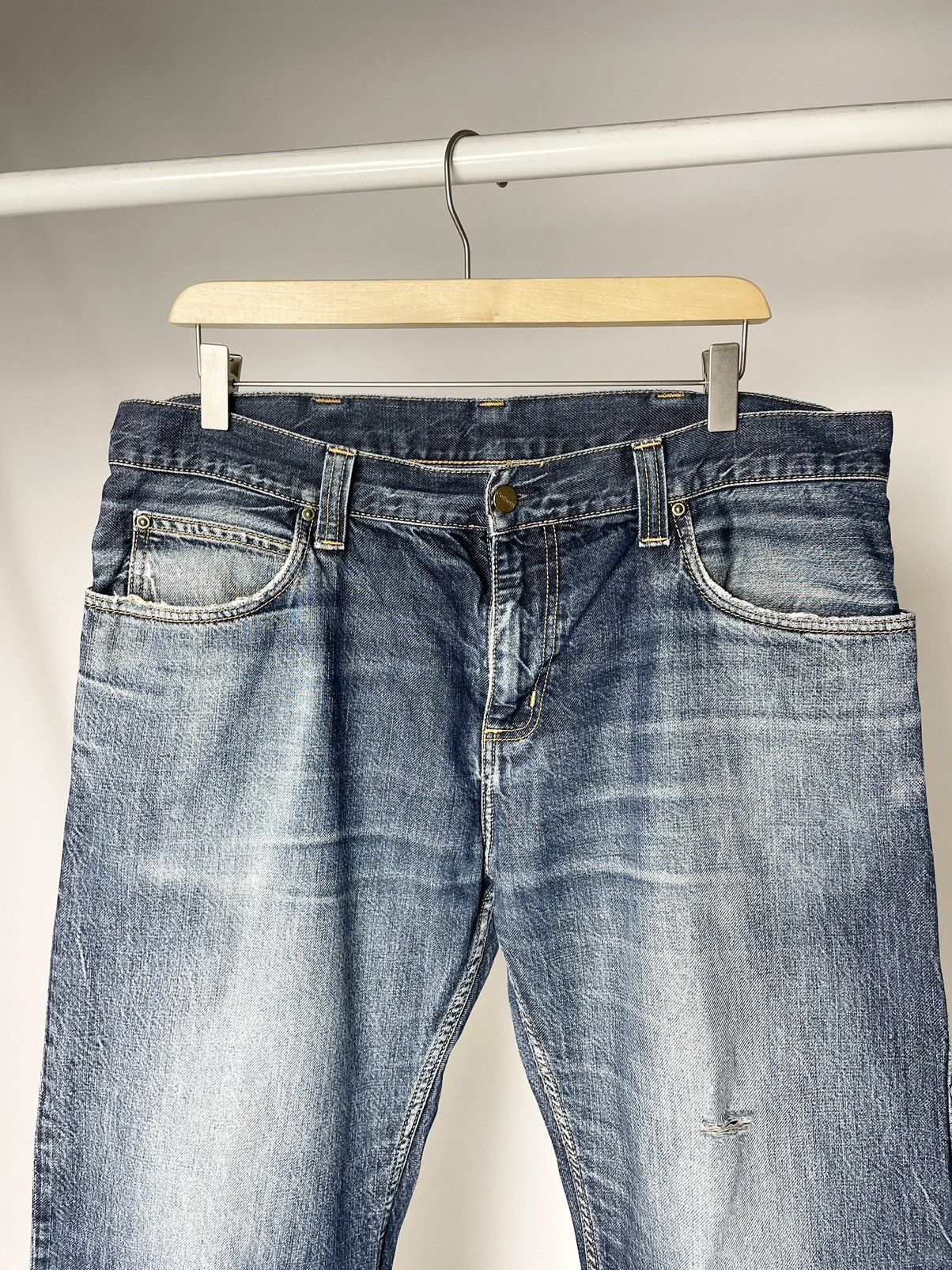 Carhartt Vintage Carhartt Distressed Ripped Denim Jeans Rockin Pants Size US 36 / EU 52 - 11 Thumbnail