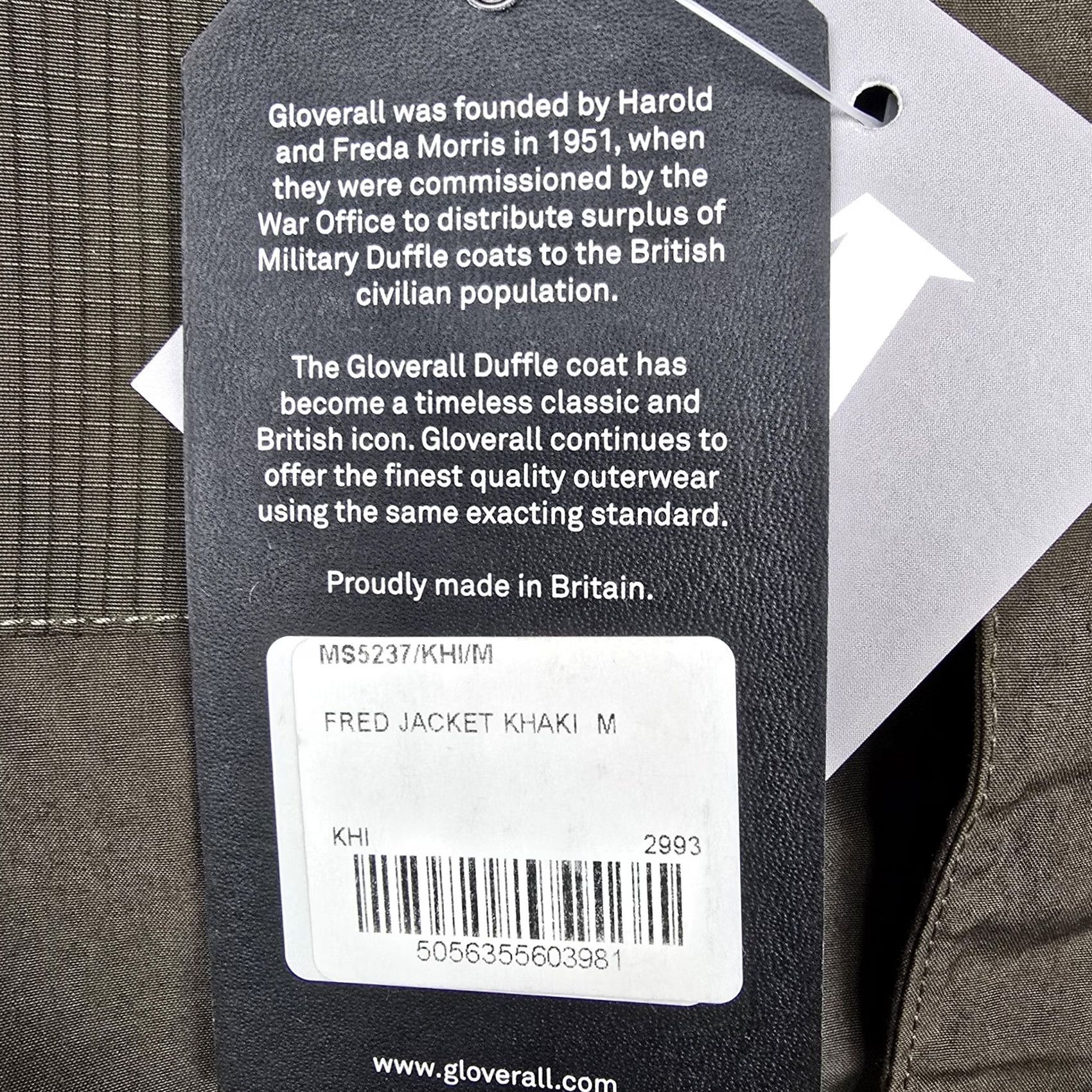 Gloverall Gloverall Jacket Mens Medium Green Fred Waxed Canvas Military Zip Pockets New Size US 31 - 3 Thumbnail