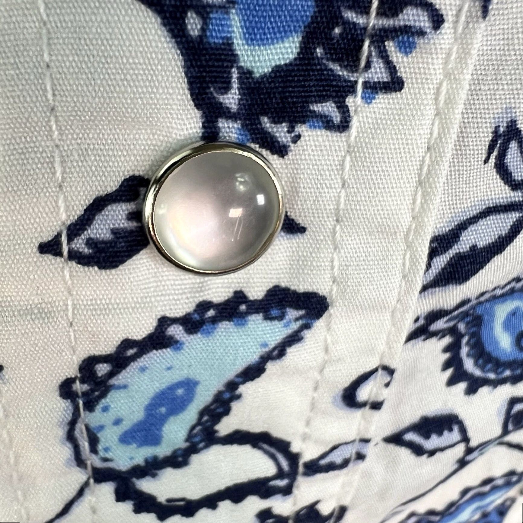 Roper Roper Shirt Men's Pearl-Snap Floral Woven Cotton Button-Up XL White/Blue Floral Western Shirt Mens XL Blue White - Regular Fit Size US XL / EU 56 / 4 - 5 Thumbnail