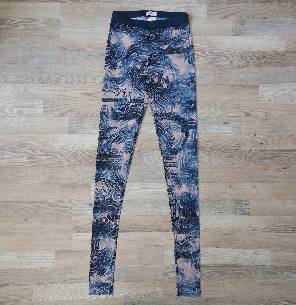 Jean Paul Gaultier Jean Paul Gaultier x Lindex mesh tattoo y2k leggings grunge Size 27" / US 4 / IT 40 - 1 Thumbnail