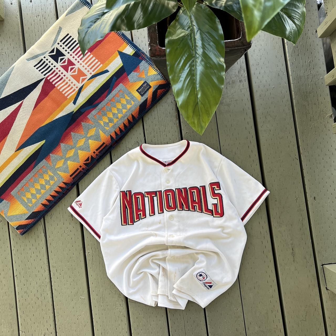 MLB × Vintage Washington Nationals Authentic Home Jersey Blank Size US L / EU 52-54 / 3 - 1 Thumbnail