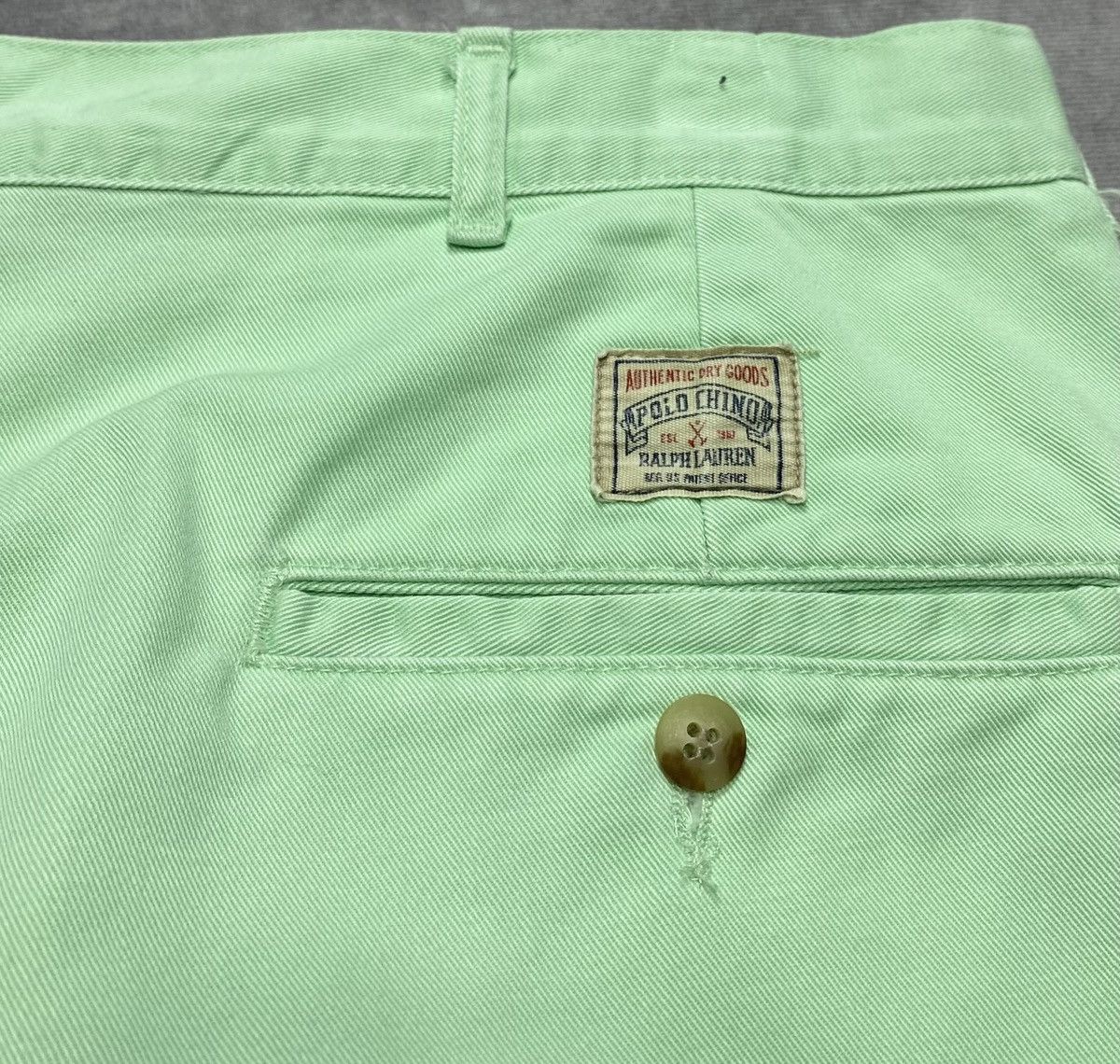 Polo Ralph Lauren 90’s Vintage Polo Ralph Lauren Mint Green Chino Shorts Size US 36 / EU 52 - 4 Thumbnail