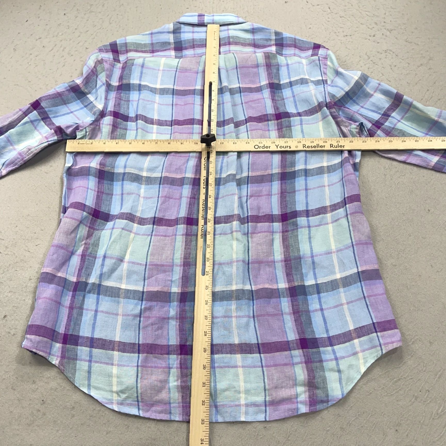 Vineyard Vines Vineyard Vines Shirt Mens Large Blue Purple Classic Fit Murray 100% Linen Whale Size US L / EU 52-54 / 3 - 6 Thumbnail