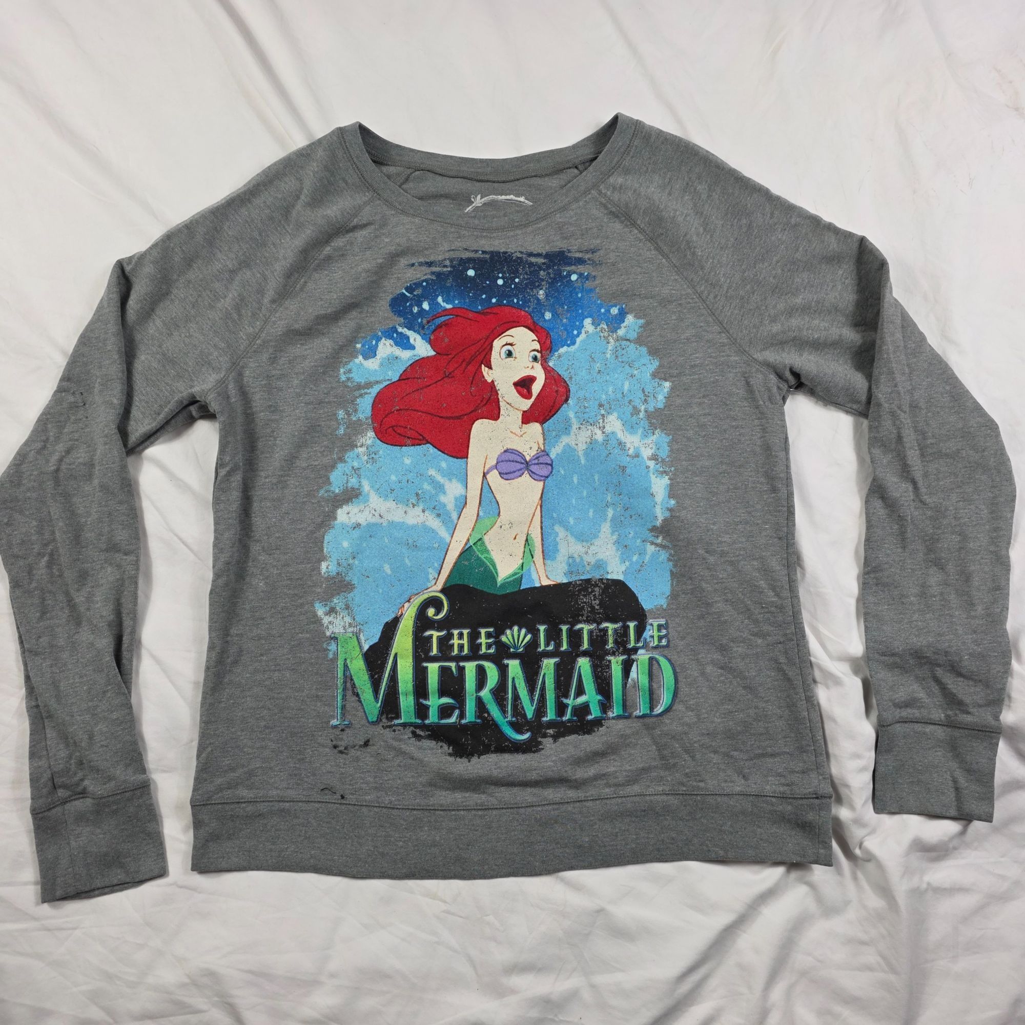 Disney Disney The Little Mermaid Womens Size Large Sweatshirt Gray Size L / US 10 / IT 46 - 1 Thumbnail