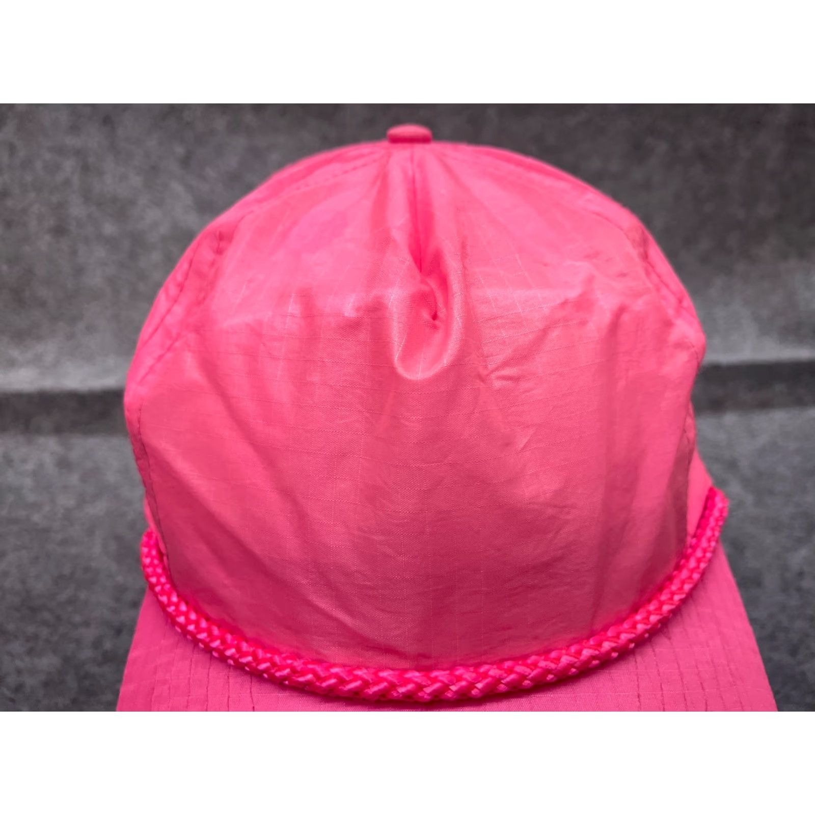 Vintage Designer Award Headwear Hat Snap Back Adult One Size Pink High Visibility Nylon Hiking Running Size ONE SIZE - 2 Thumbnail