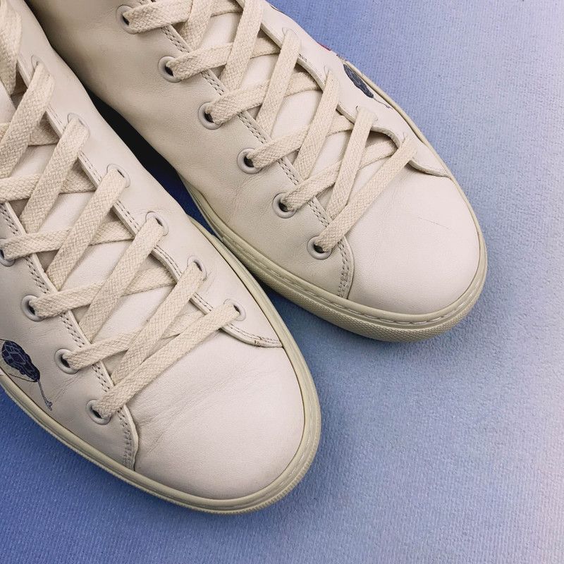 Gucci Gucci White High-Top Sneakers with Snake Design - Size US 8 / EU 41 - 8 Thumbnail